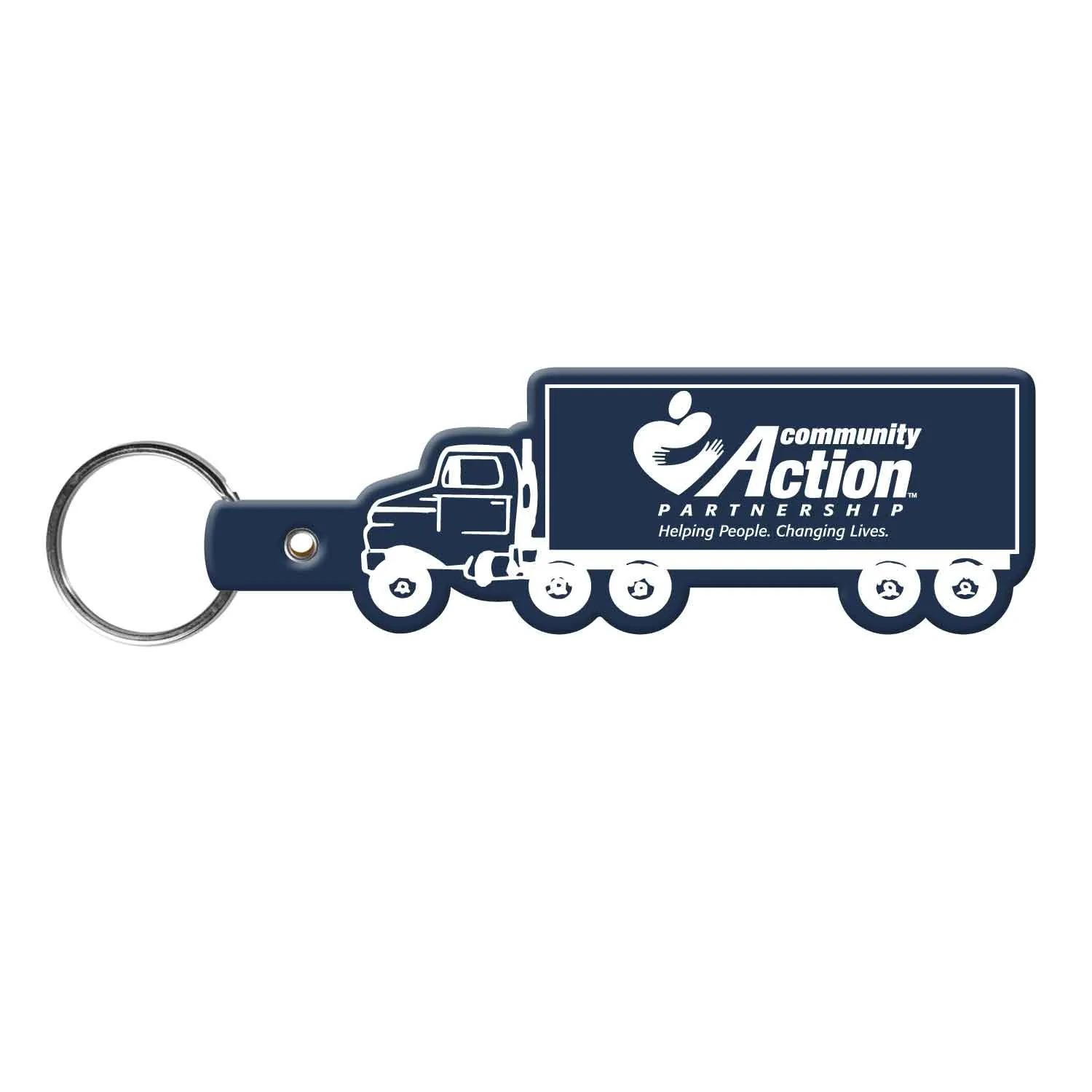 Custom Keychains Truck Shape Flexible PVC - 4 in - product view 2