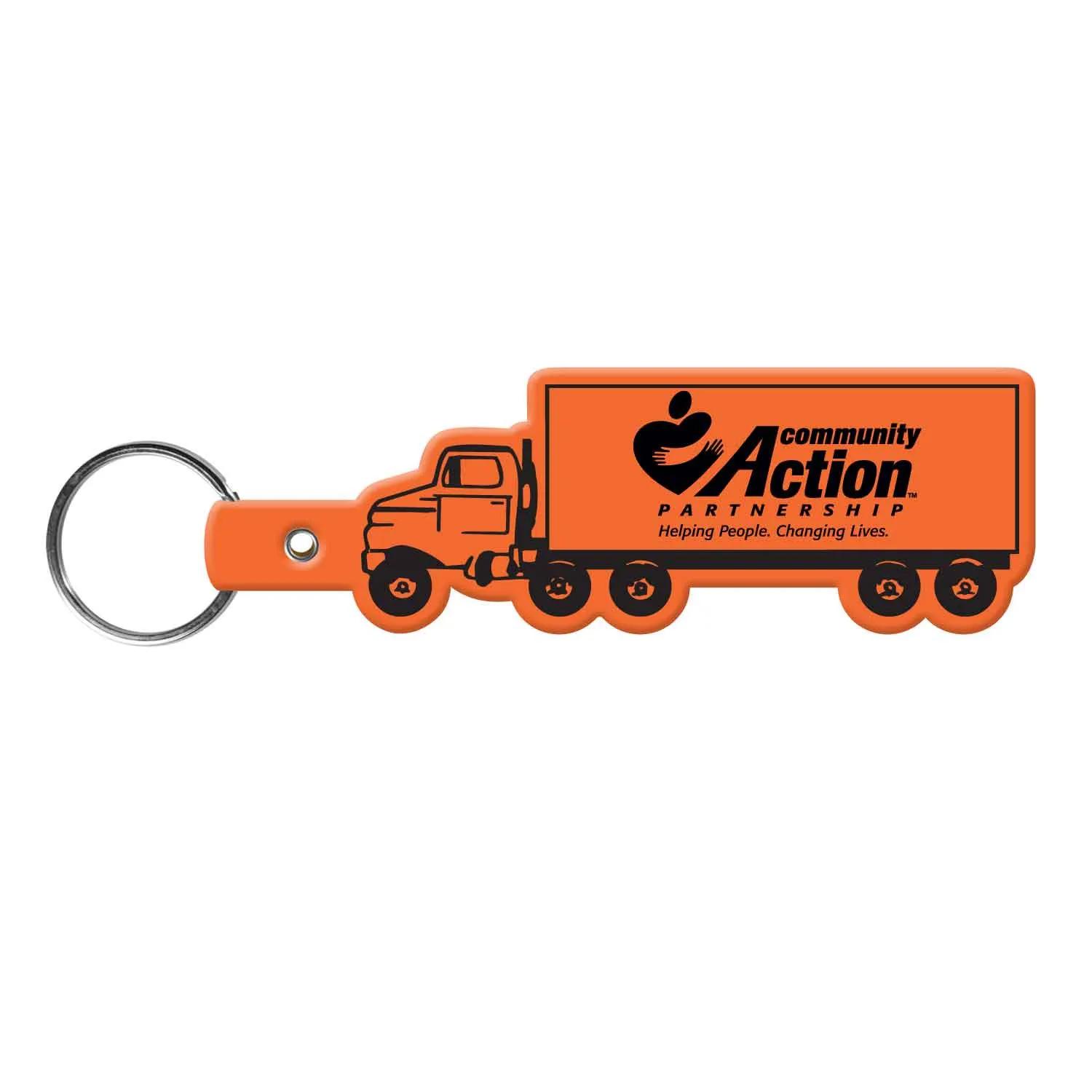 Custom Keychains Truck Shape Flexible PVC - 4 in - product view 6