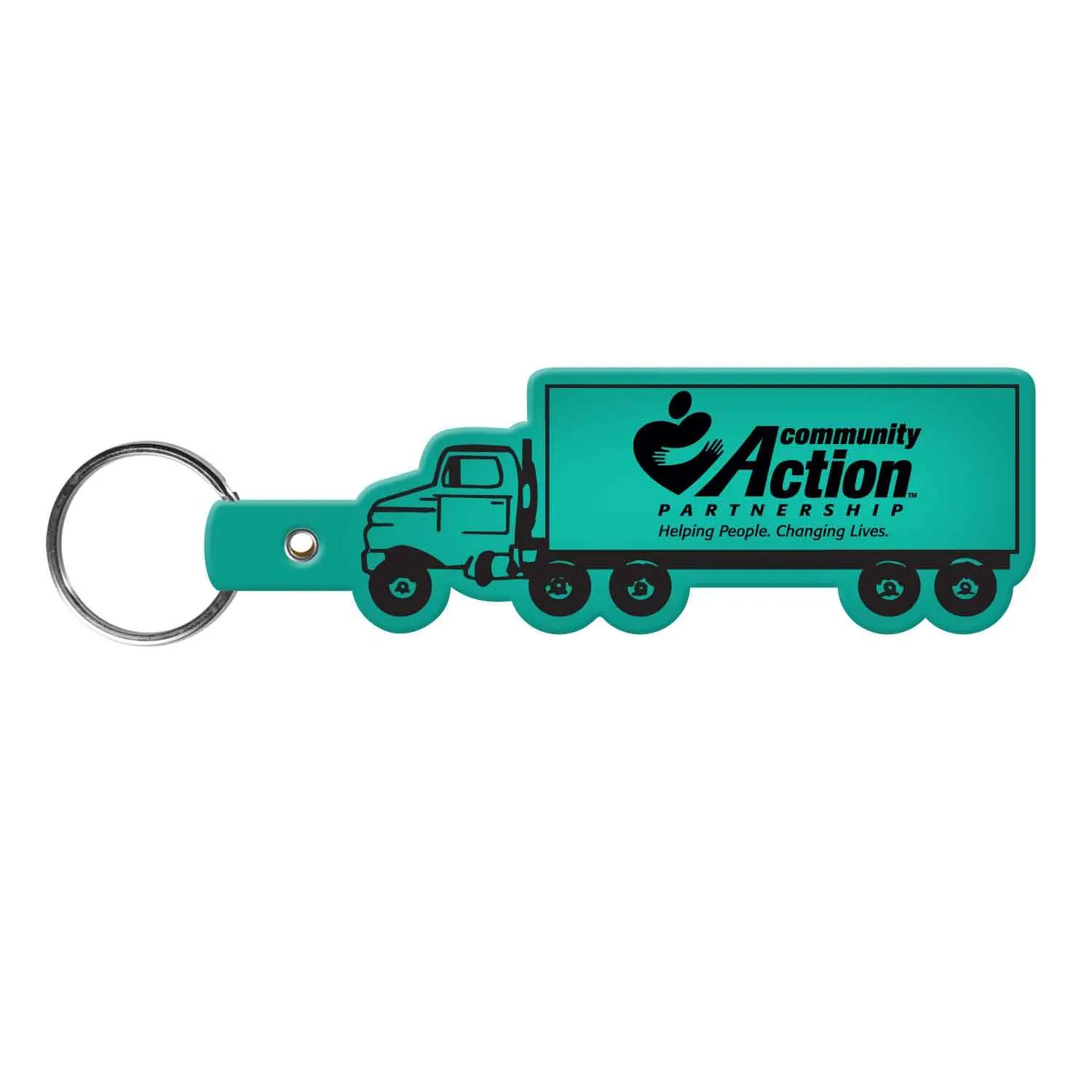 Custom Keychains Truck Shape Flexible PVC - 4 in - product view 7