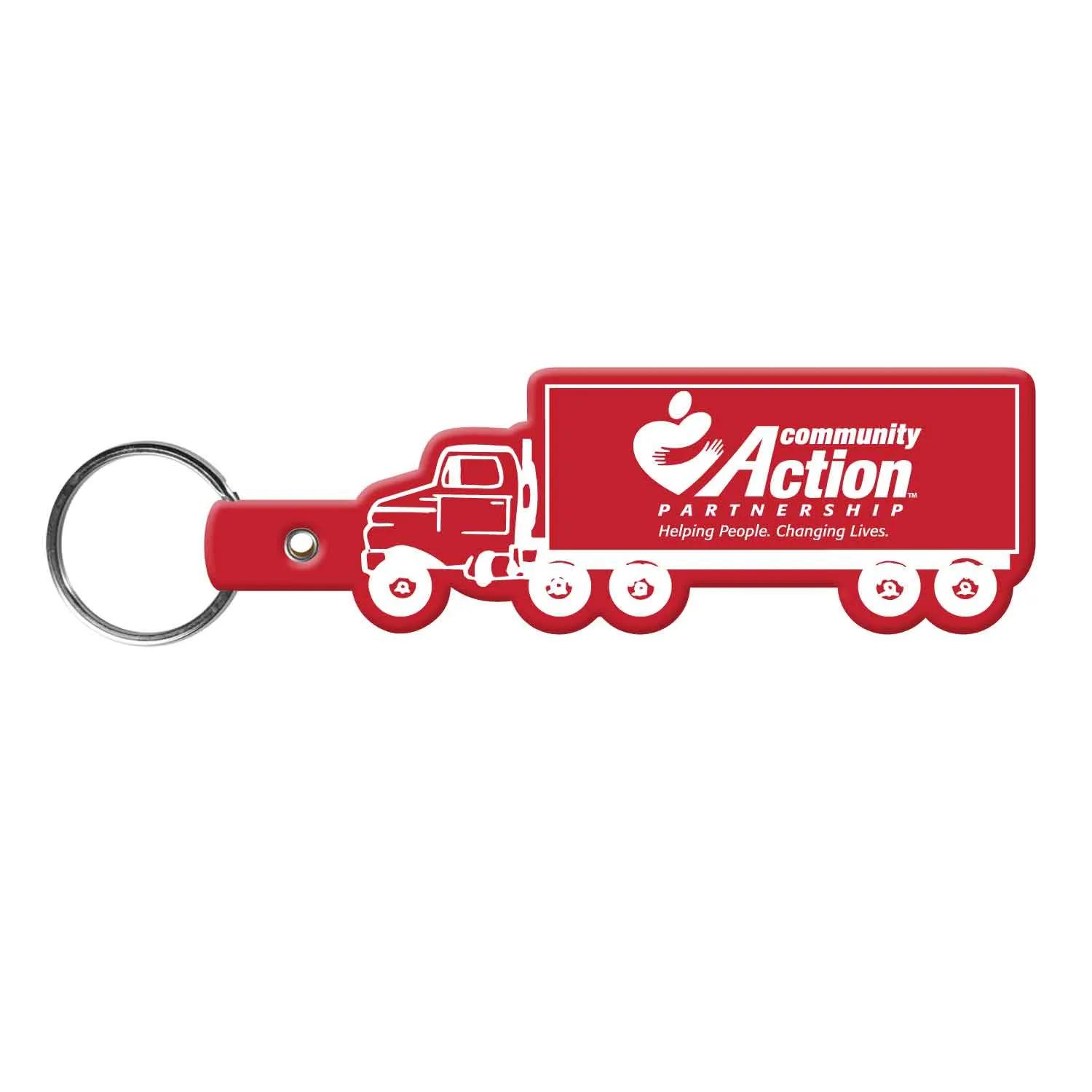 Custom Keychains Truck Shape Flexible PVC - 4 in - product view 8
