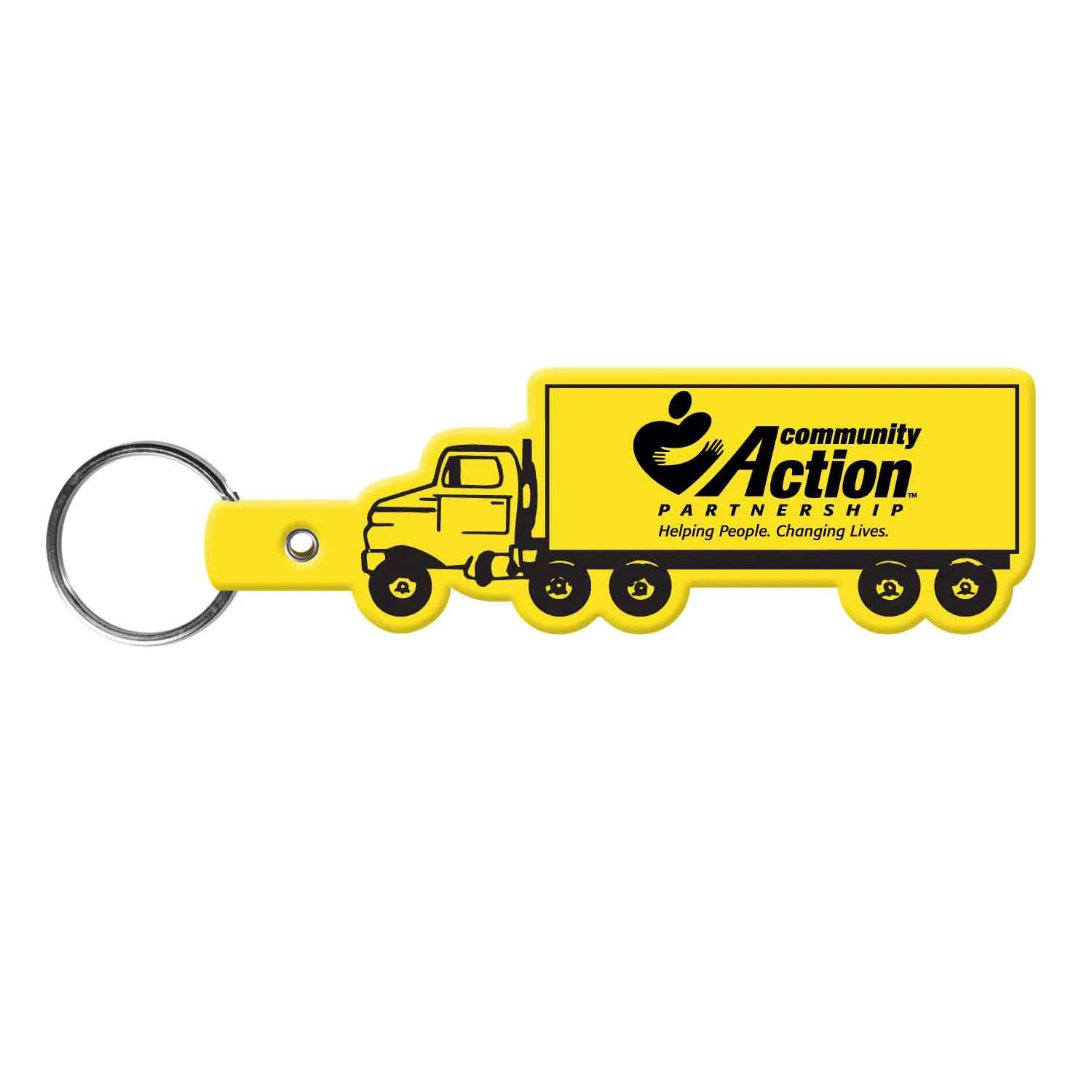 Custom Keychains Truck Shape Flexible PVC - 4 in - product view 9