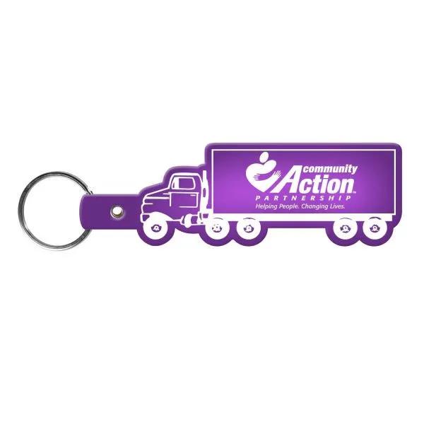 Custom Keychains Truck Shape Flexible PVC - 4 in - product view 11