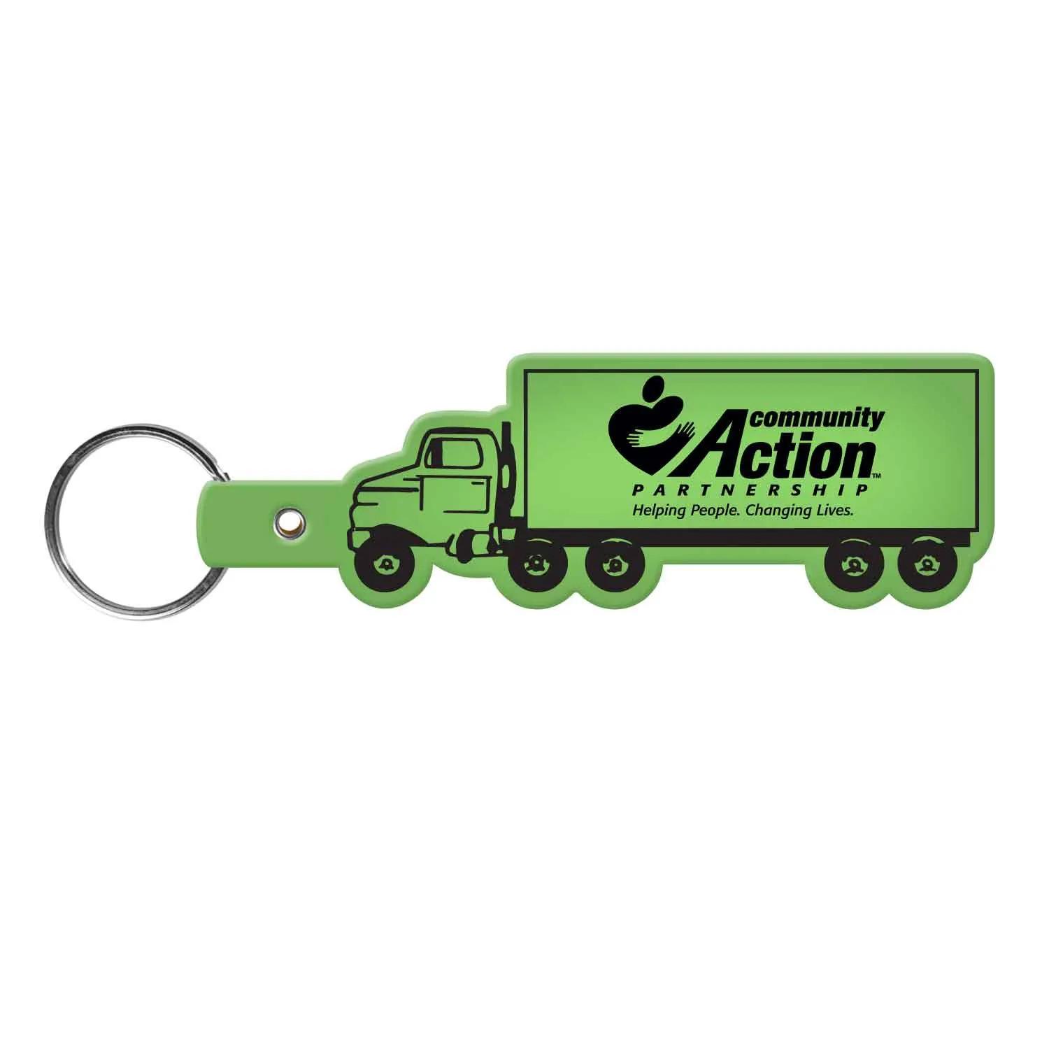 Custom Keychains Truck Shape Flexible PVC - 4 in - product view 13