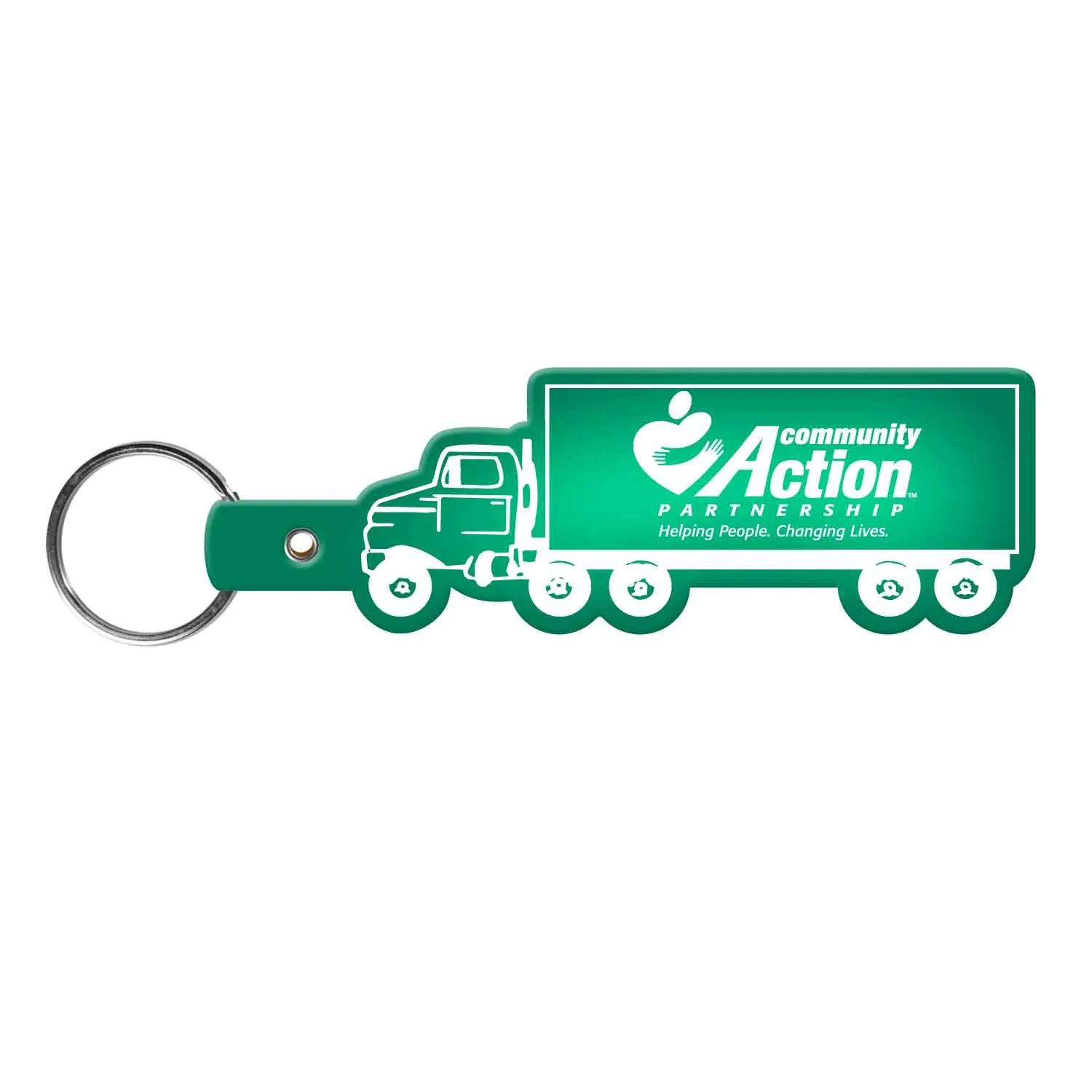 Custom Keychains Truck Shape Flexible PVC - 4 in - product view 14