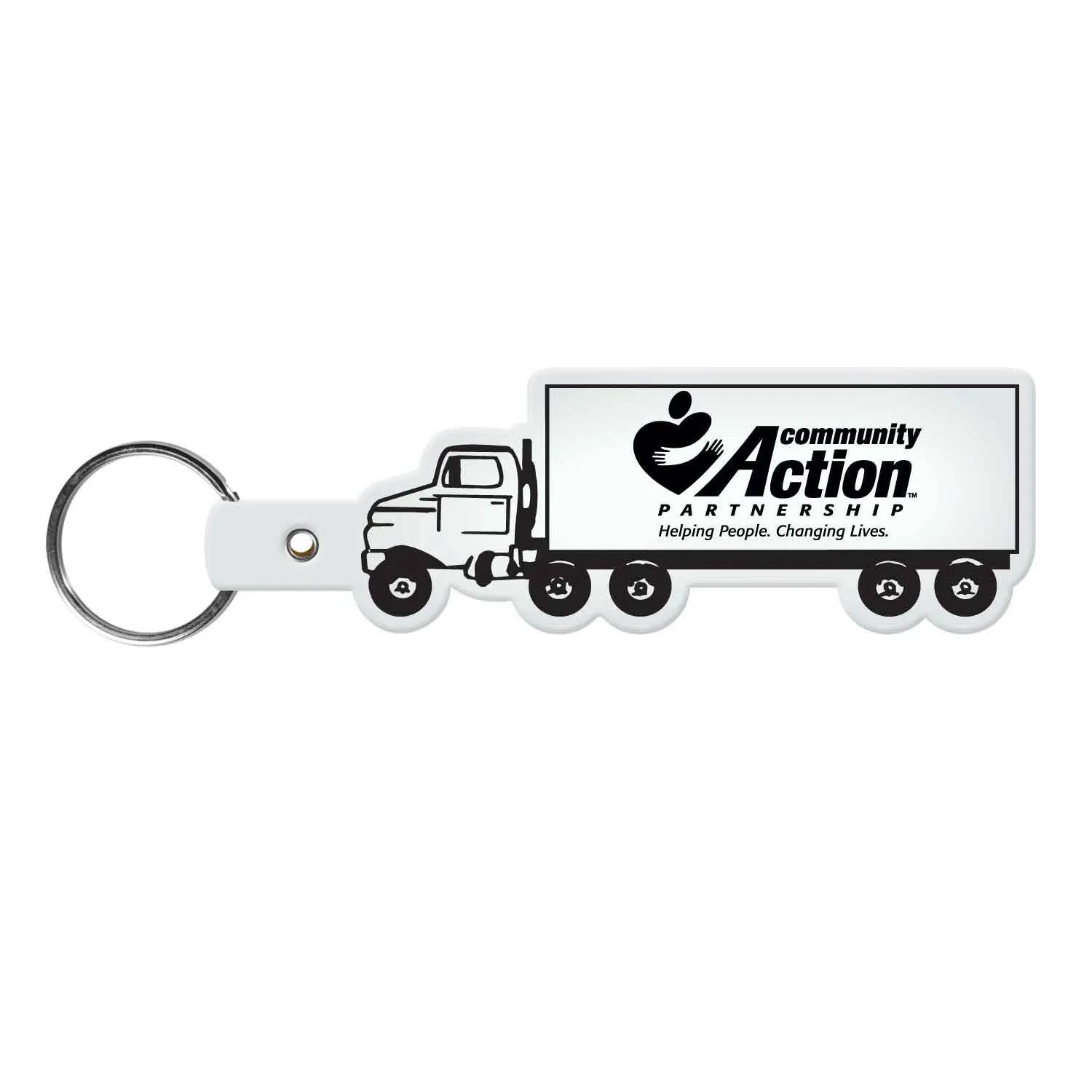 Custom Keychains Truck Shape Flexible PVC - 4 in - product view 15
