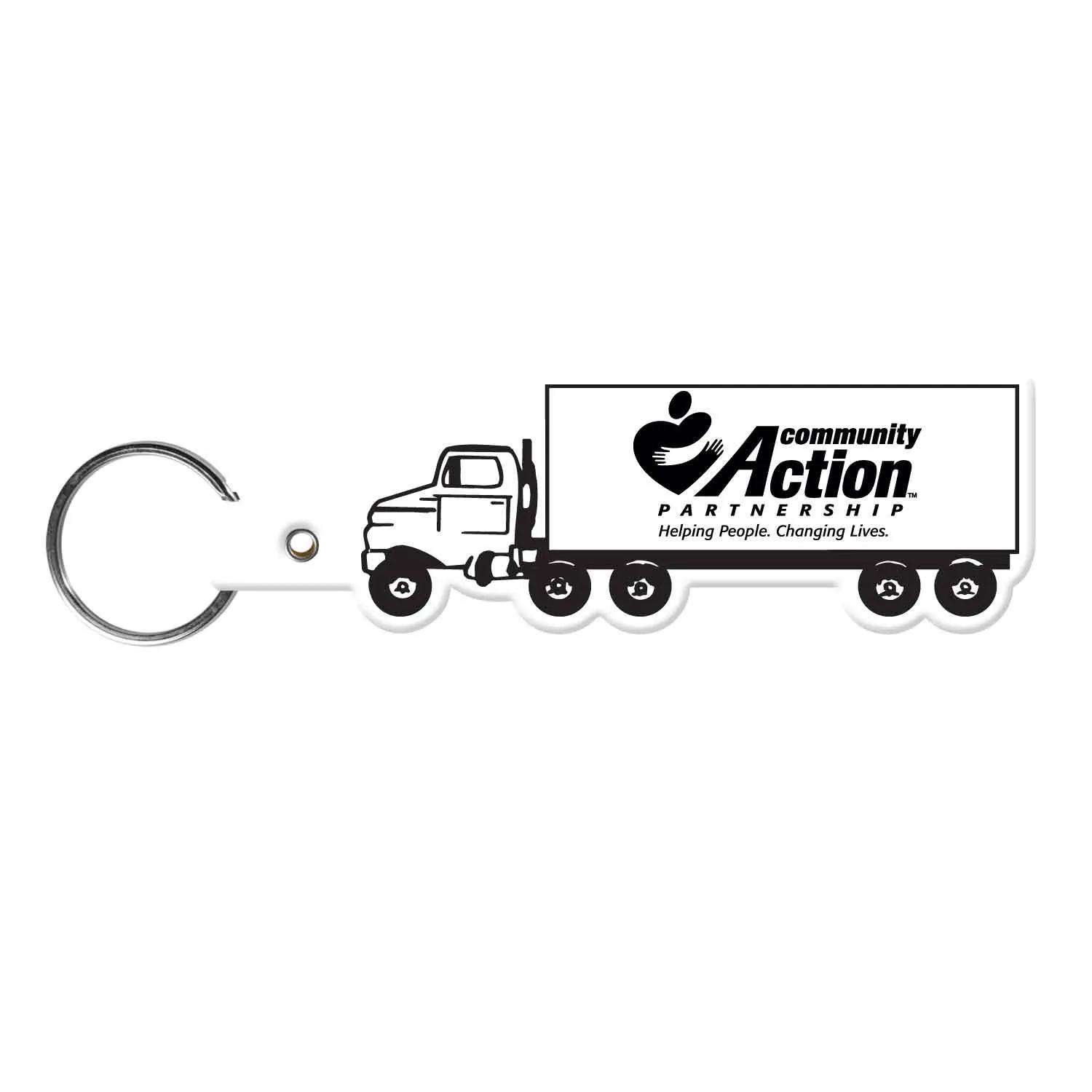 Custom Keychains Truck Shape Flexible PVC - 4 in - product view 17