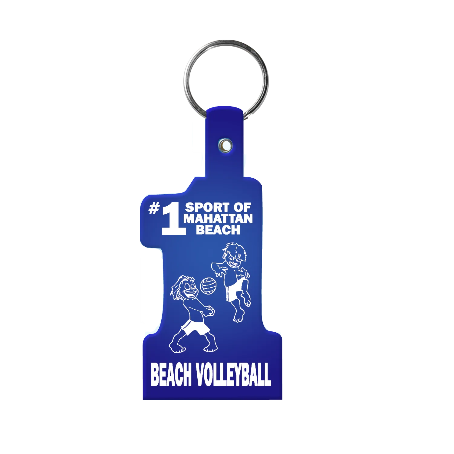 Custom Keychains Number One Shape Flexible - 3 1/4 in - product view 9