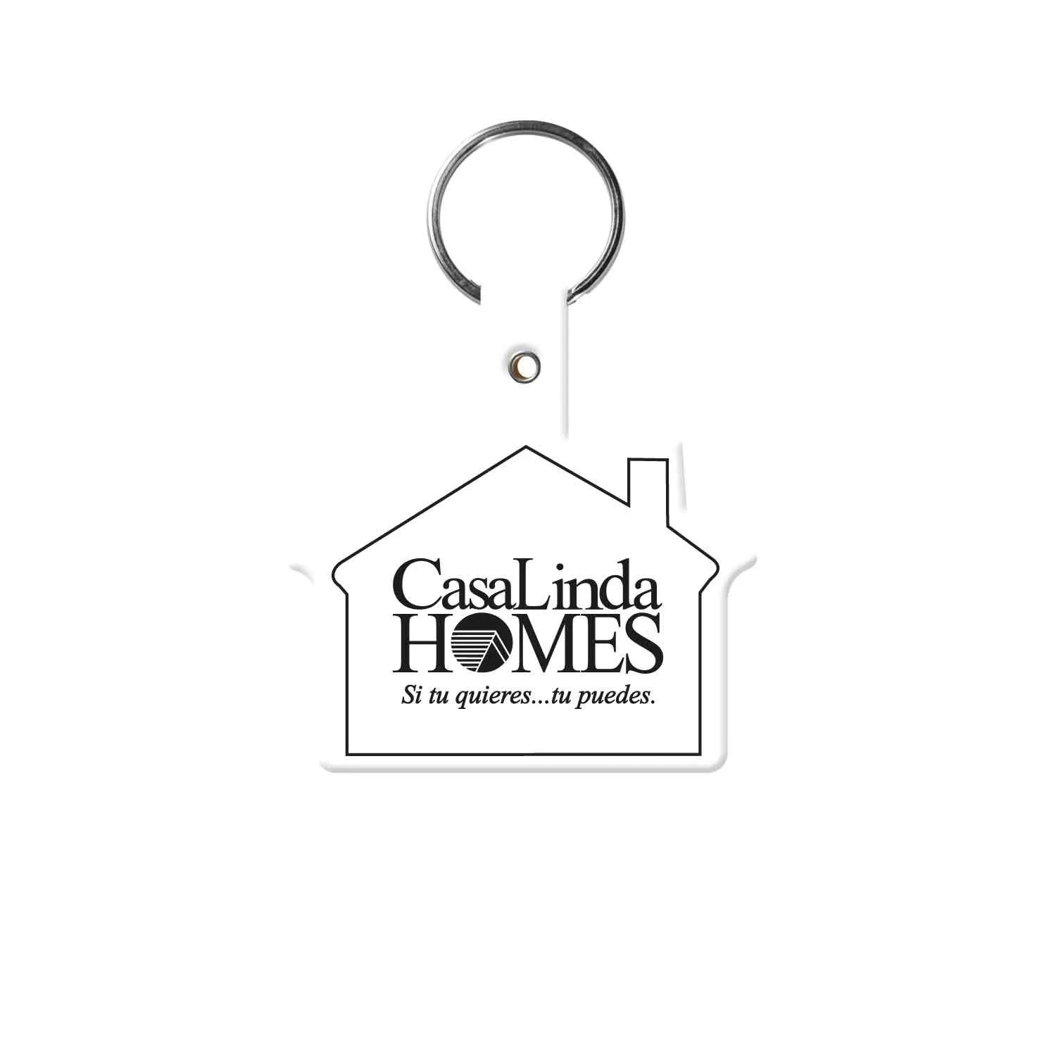 Custom Keychains House Shape Flexible PVC - 2 3/8 in - product view 7