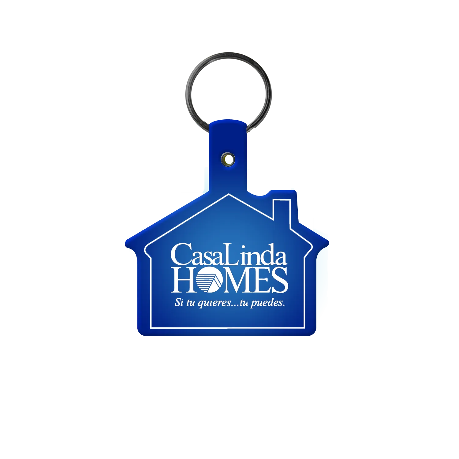 Custom Keychains House Shape Flexible PVC - 2 3/8 in - product view 14
