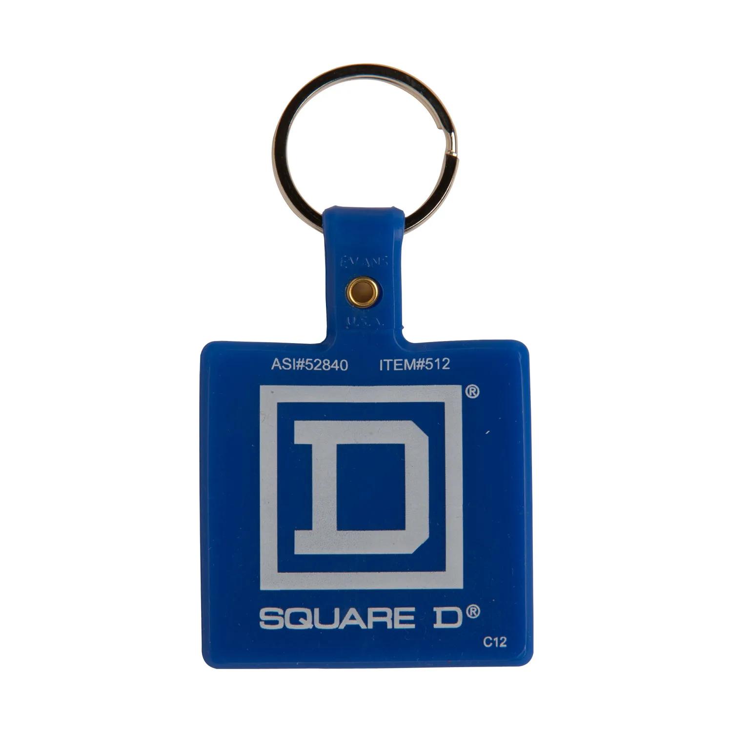 Custom Keychains Square Flexible PVC - 2 1/2 in