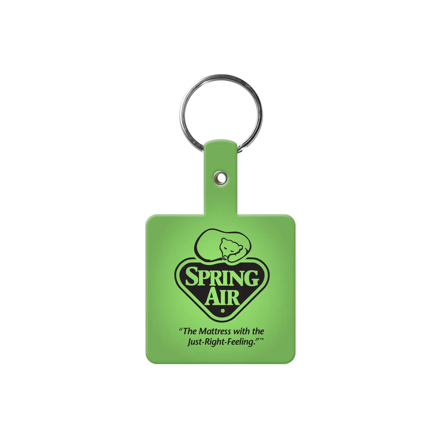 Custom Keychains Square Flexible PVC - 2 1/2 in - product view 3