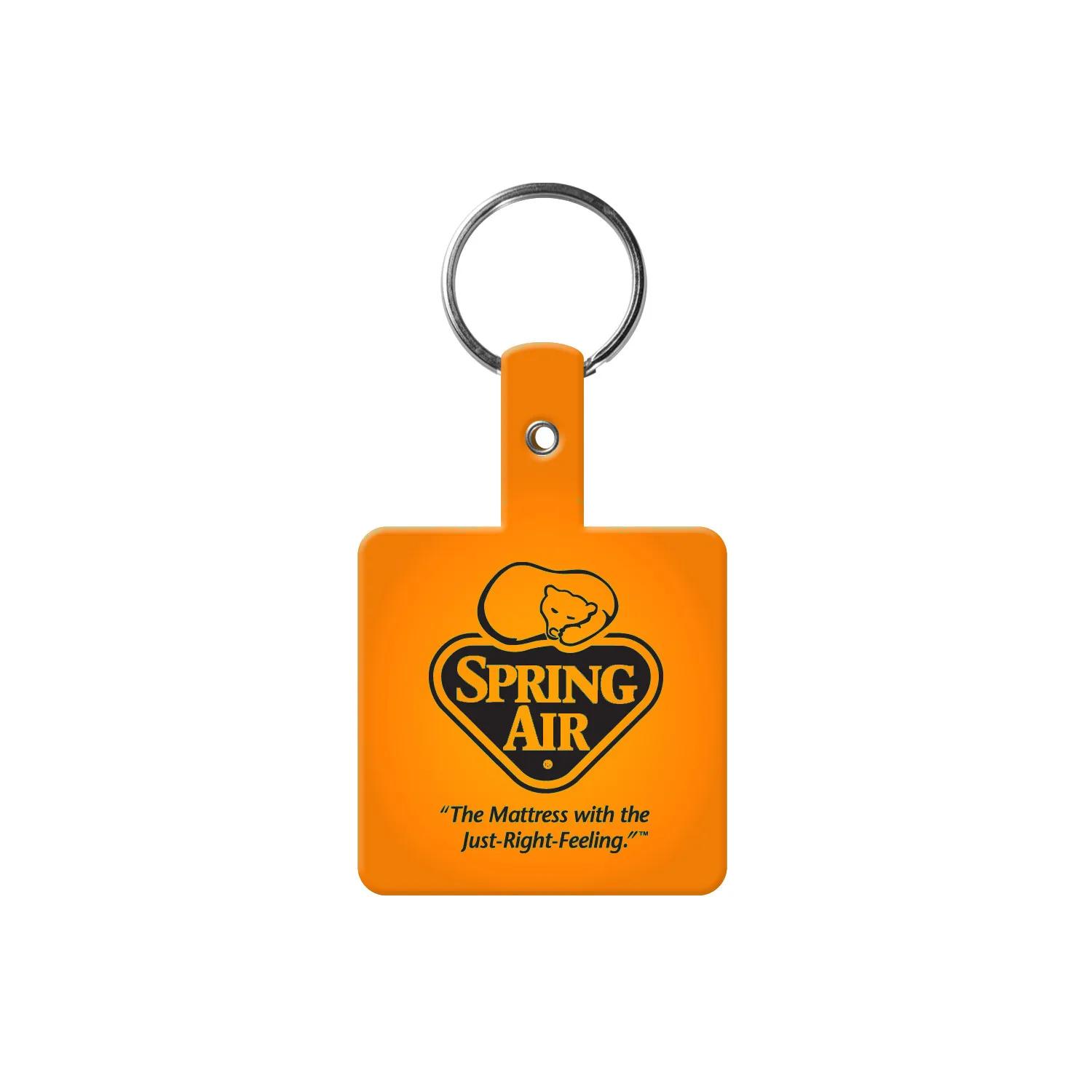 Custom Keychains Square Flexible PVC - 2 1/2 in - product view 5