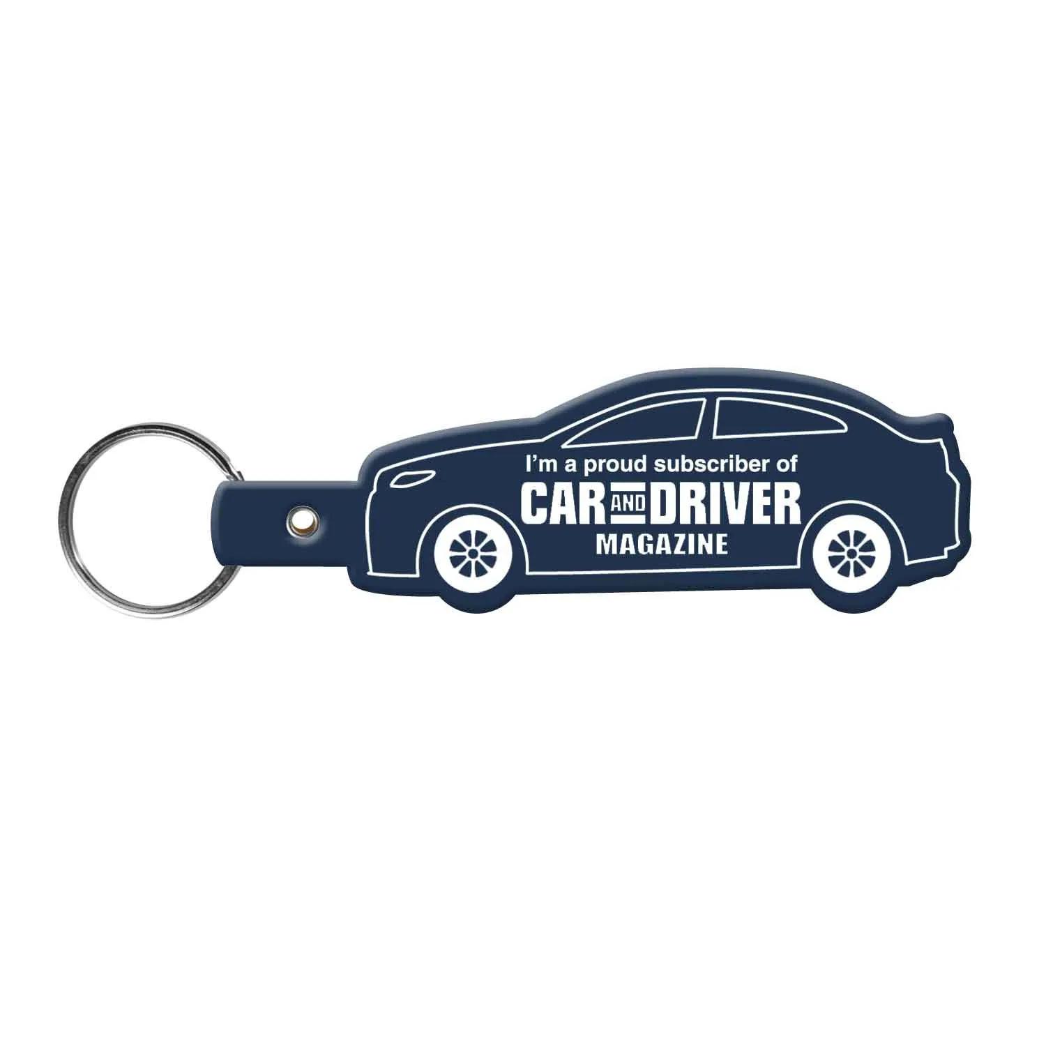 Custom Keychains Car Shape Flexible PVC - 3 5/8 in - product view 8