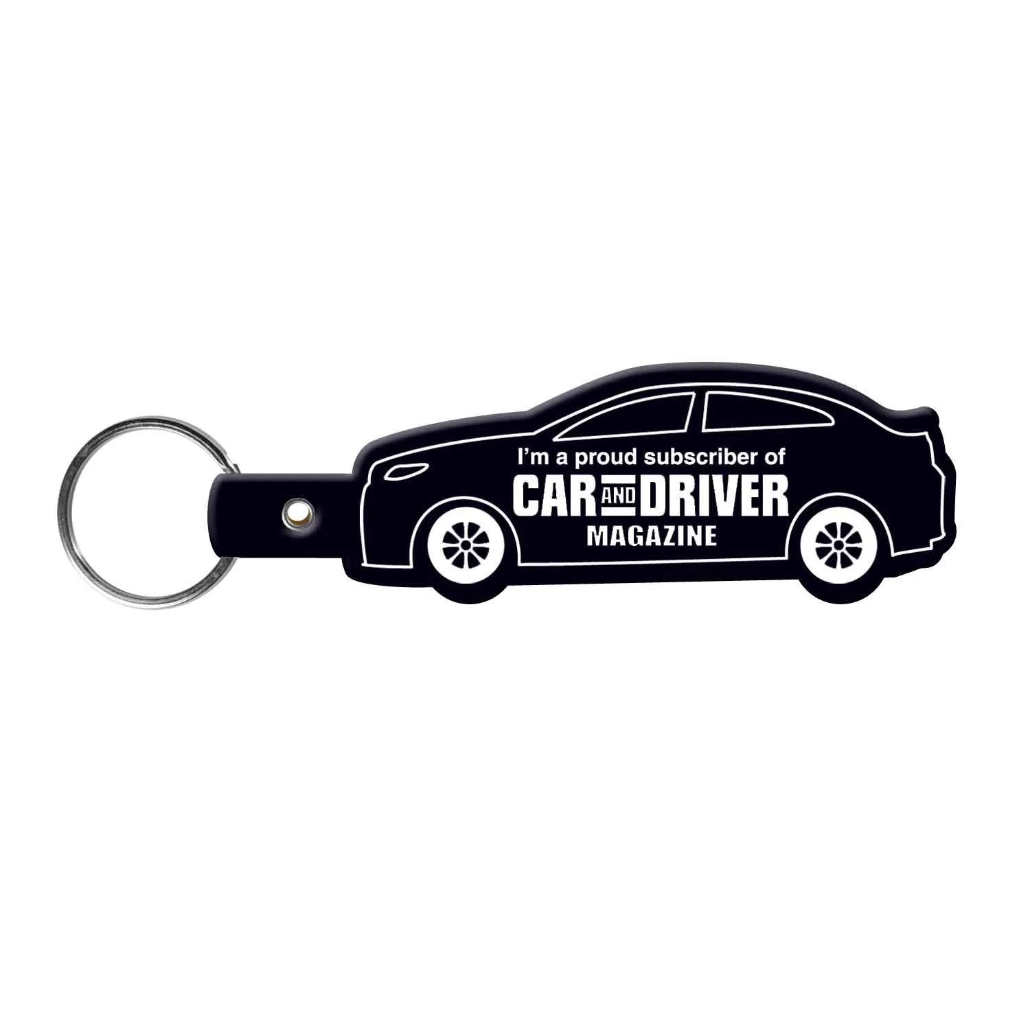 Custom Keychains Car Shape Flexible PVC - 3 5/8 in - product view 10