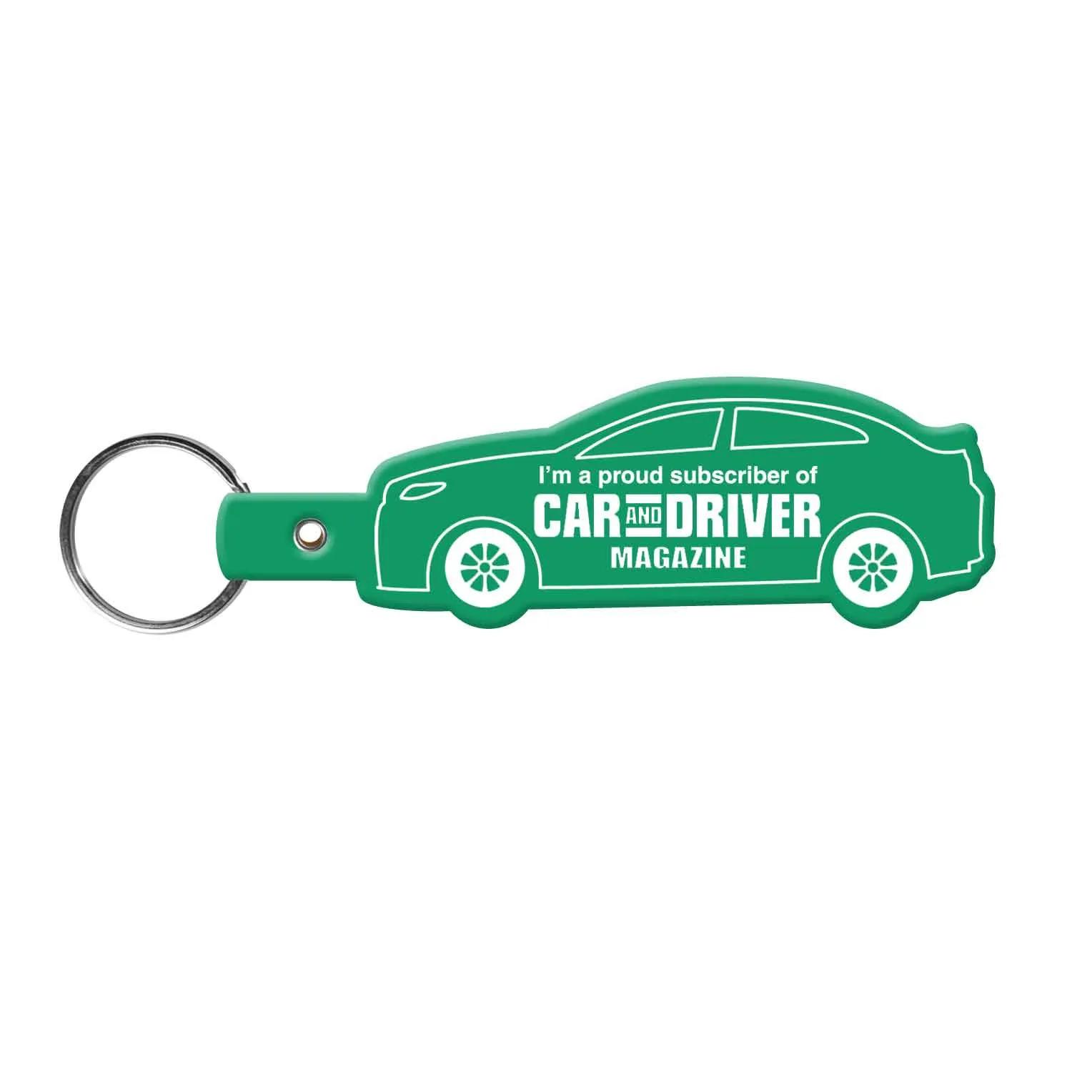 Custom Keychains Car Shape Flexible PVC - 3 5/8 in - product view 12
