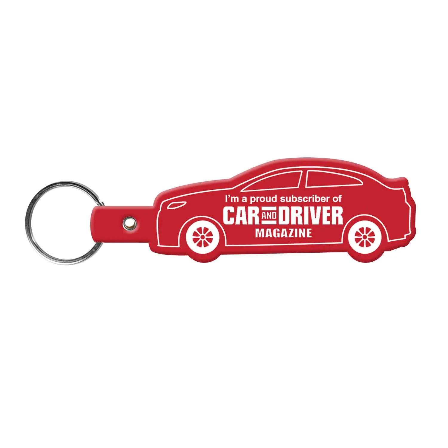 Custom Keychains Car Shape Flexible PVC - 3 5/8 in - product view 13