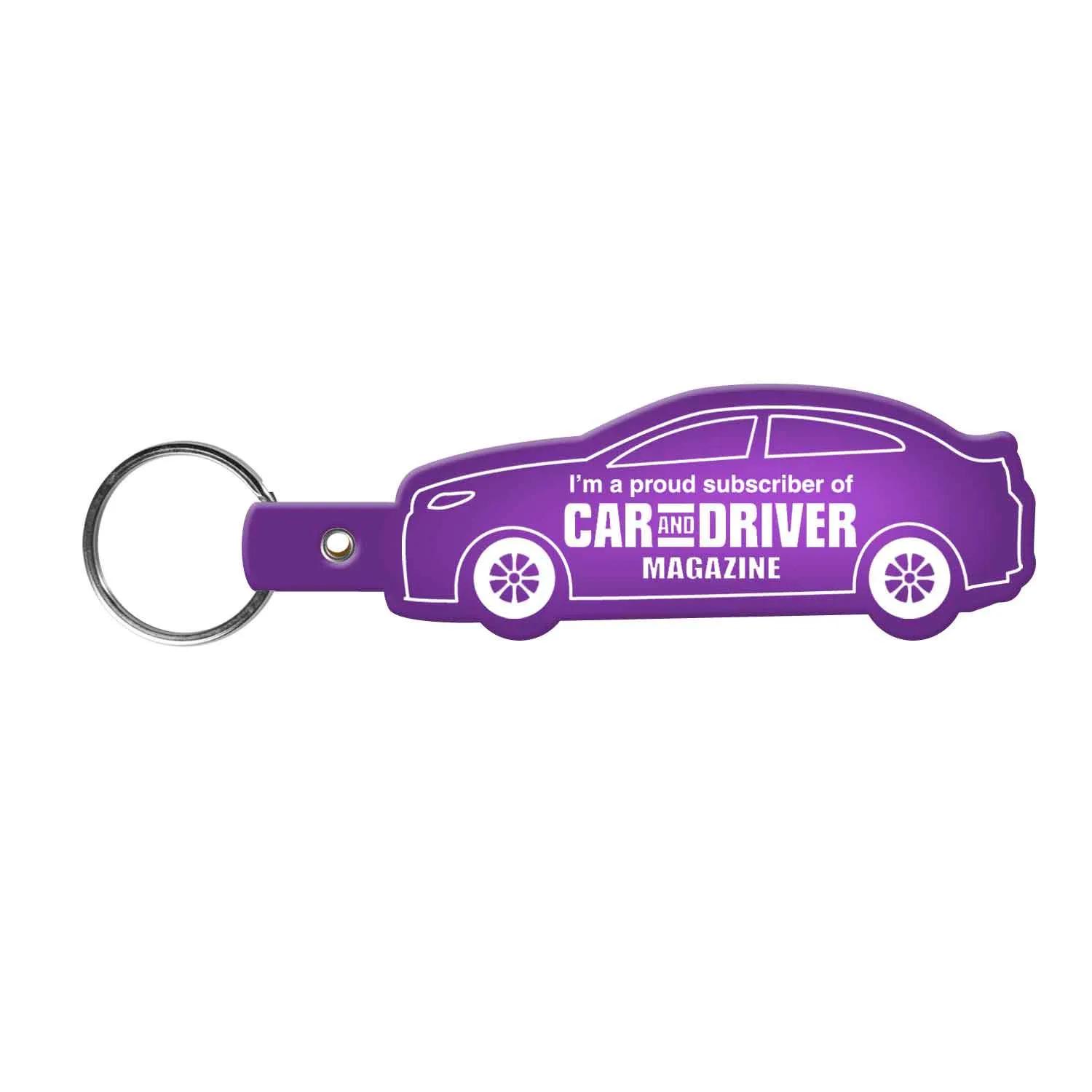 Custom Keychains Car Shape Flexible PVC - 3 5/8 in - product view 17