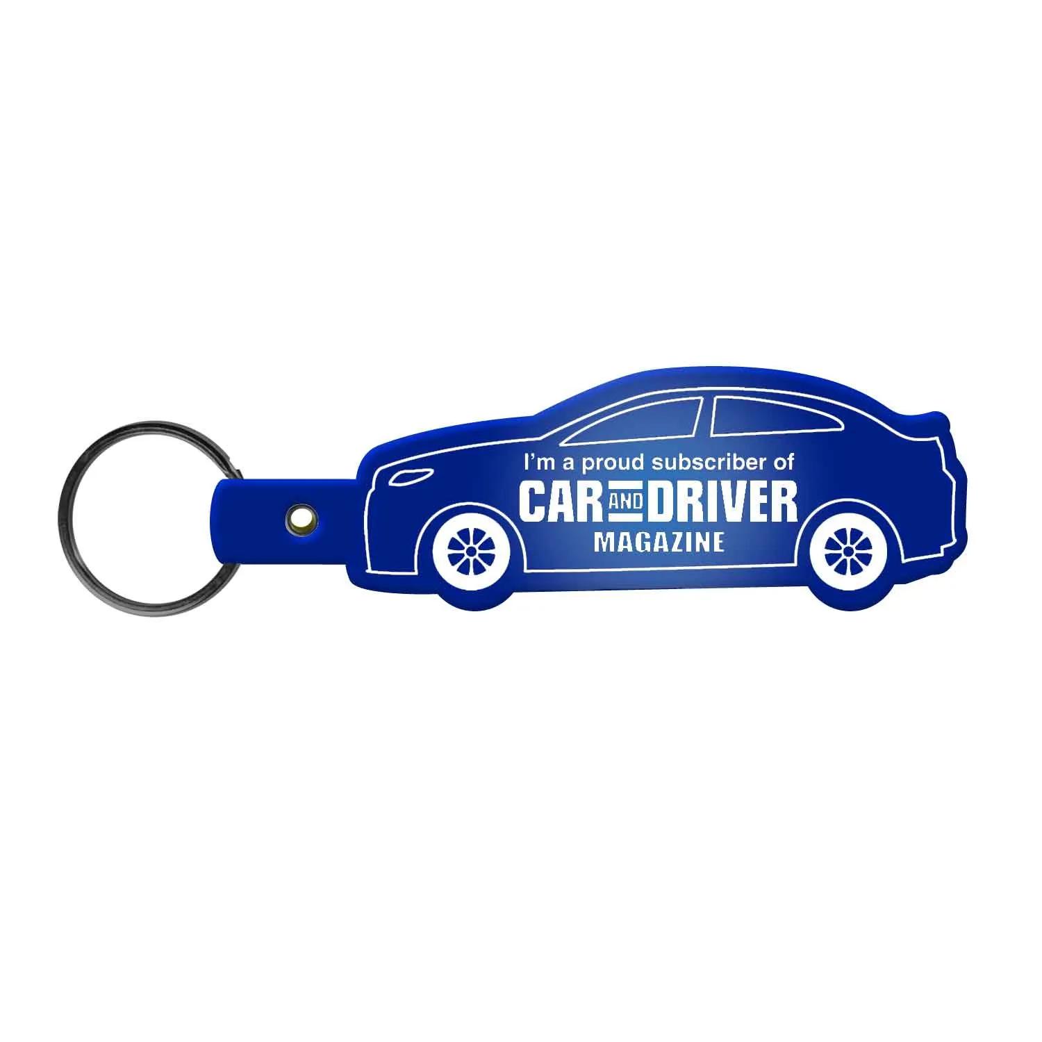 Custom Keychains Car Shape Flexible PVC - 3 5/8 in - product view 22