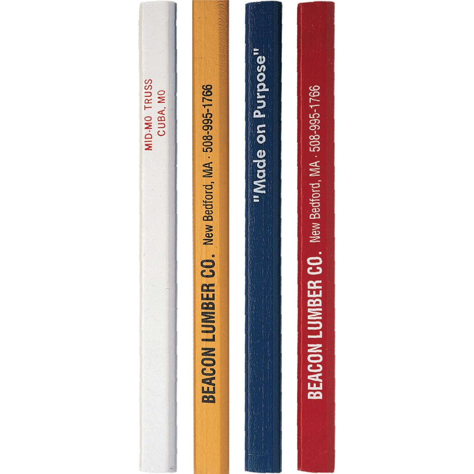 Carpenter Pencil Wood Embossed Foil Imprint - 6 in