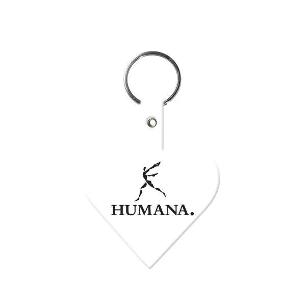 Custom Keychains Heart Shape Flexible PVC - 2 3/4 in - product view 2