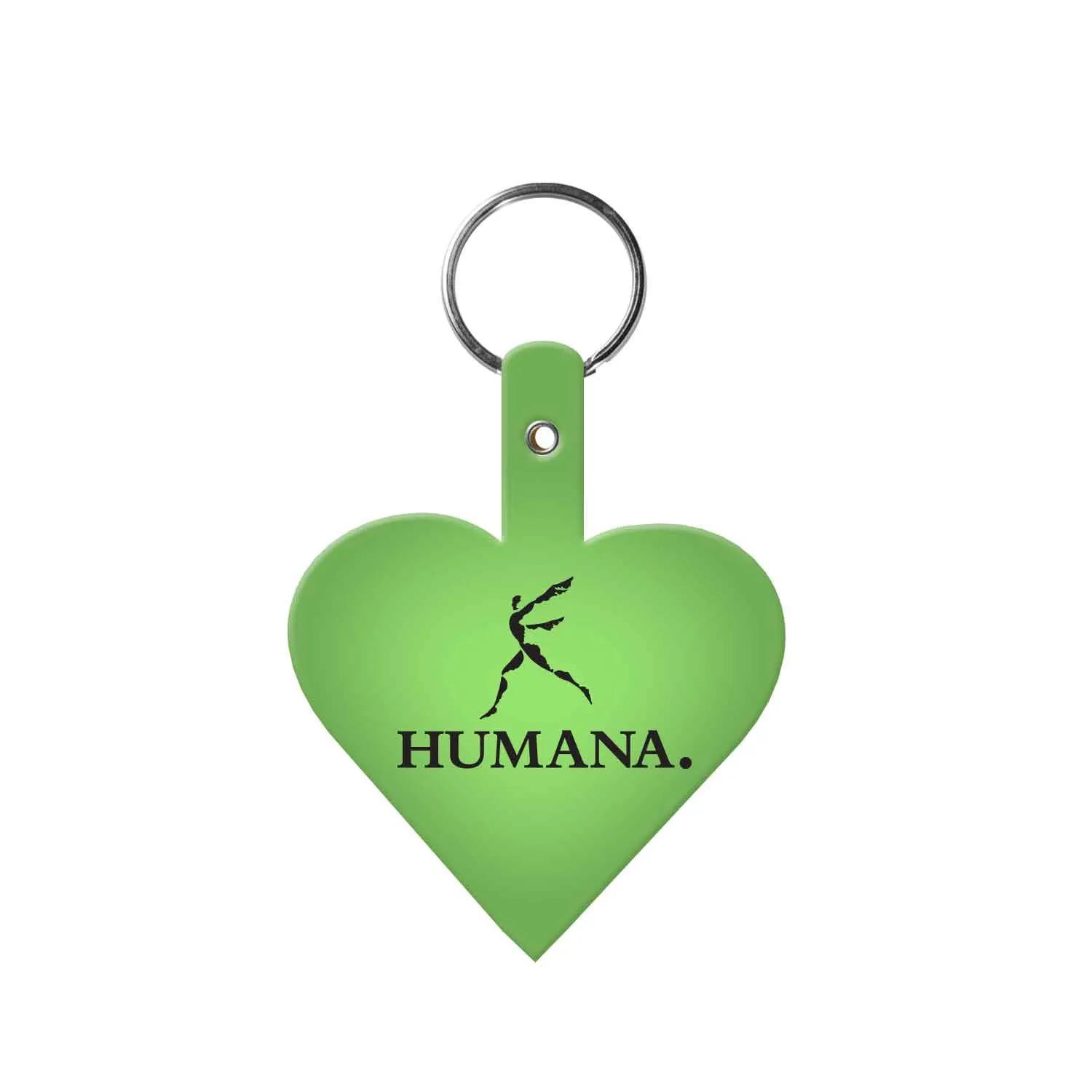 Custom Keychains Heart Shape Flexible PVC - 2 3/4 in - product view 6
