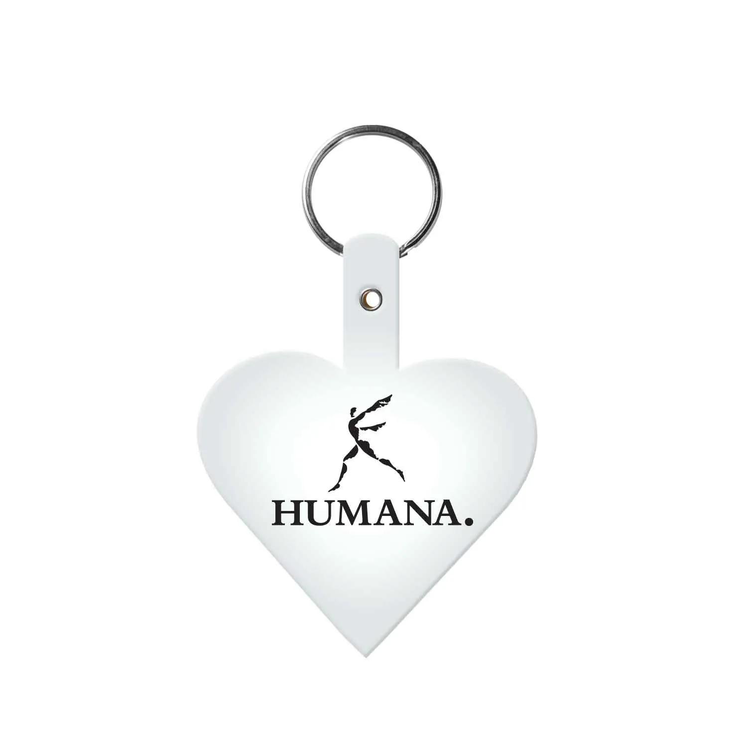 Custom Keychains Heart Shape Flexible PVC - 2 3/4 in - product view 7