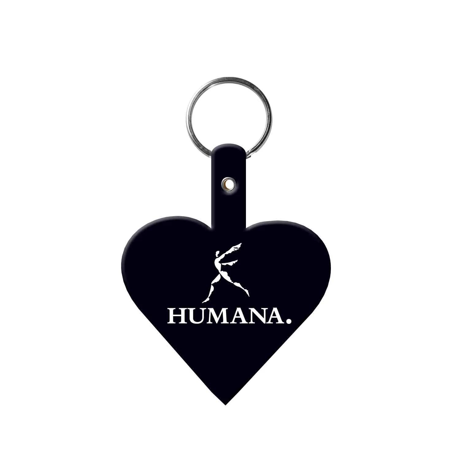 Custom Keychains Heart Shape Flexible PVC - 2 3/4 in - product view 17