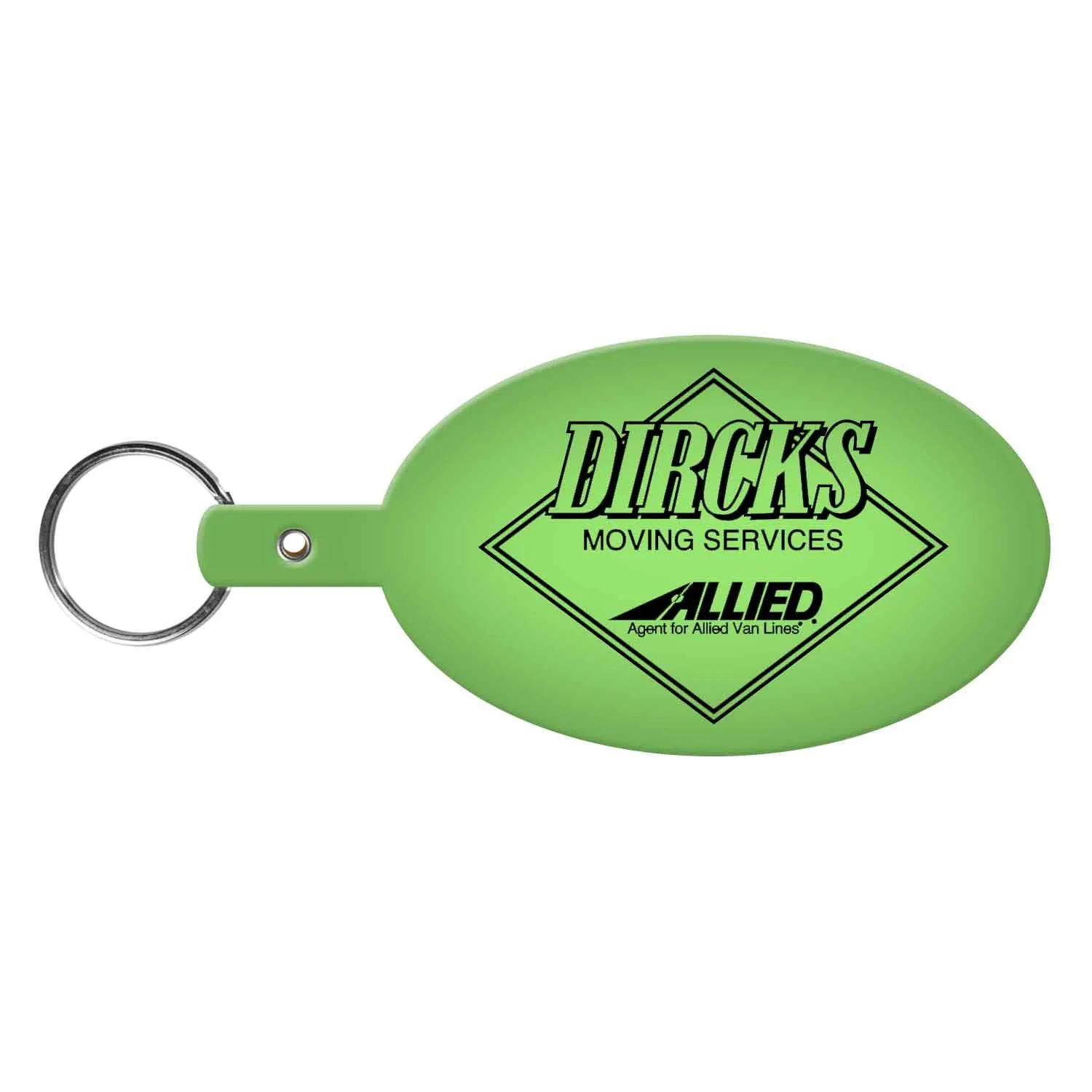Custom Keychains Large Oval Flexible PVC - 3 7/8 in - product view 4