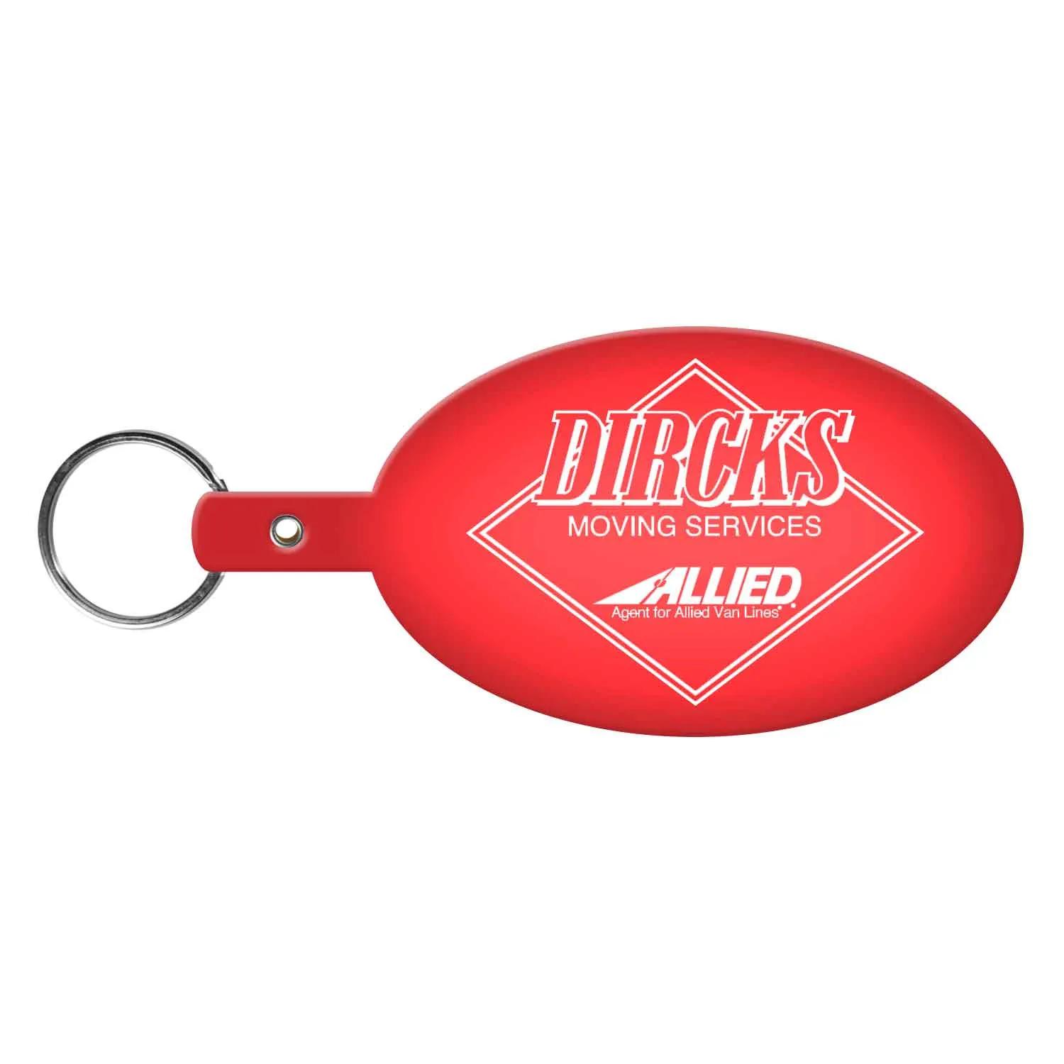 Custom Keychains Large Oval Flexible PVC - 3 7/8 in - product view 7