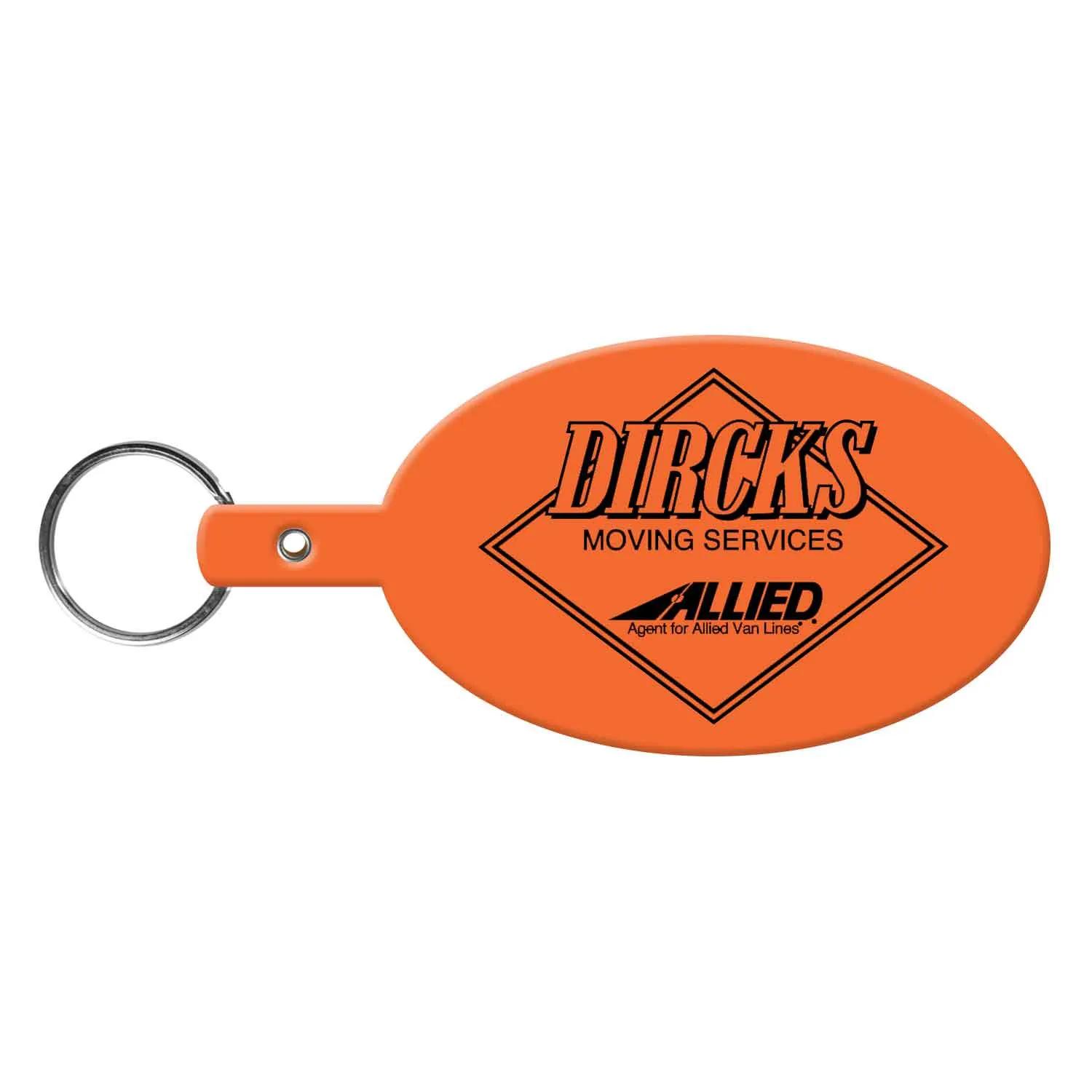 Custom Keychains Large Oval Flexible PVC - 3 7/8 in - product view 8