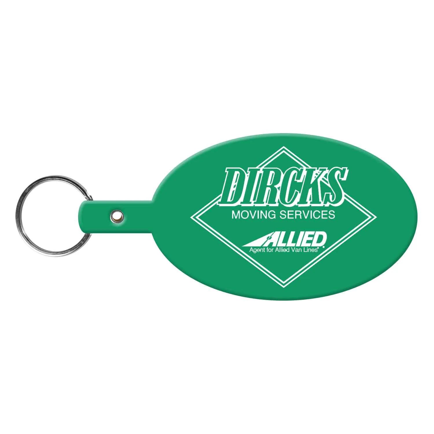 Custom Keychains Large Oval Flexible PVC - 3 7/8 in - product view 9