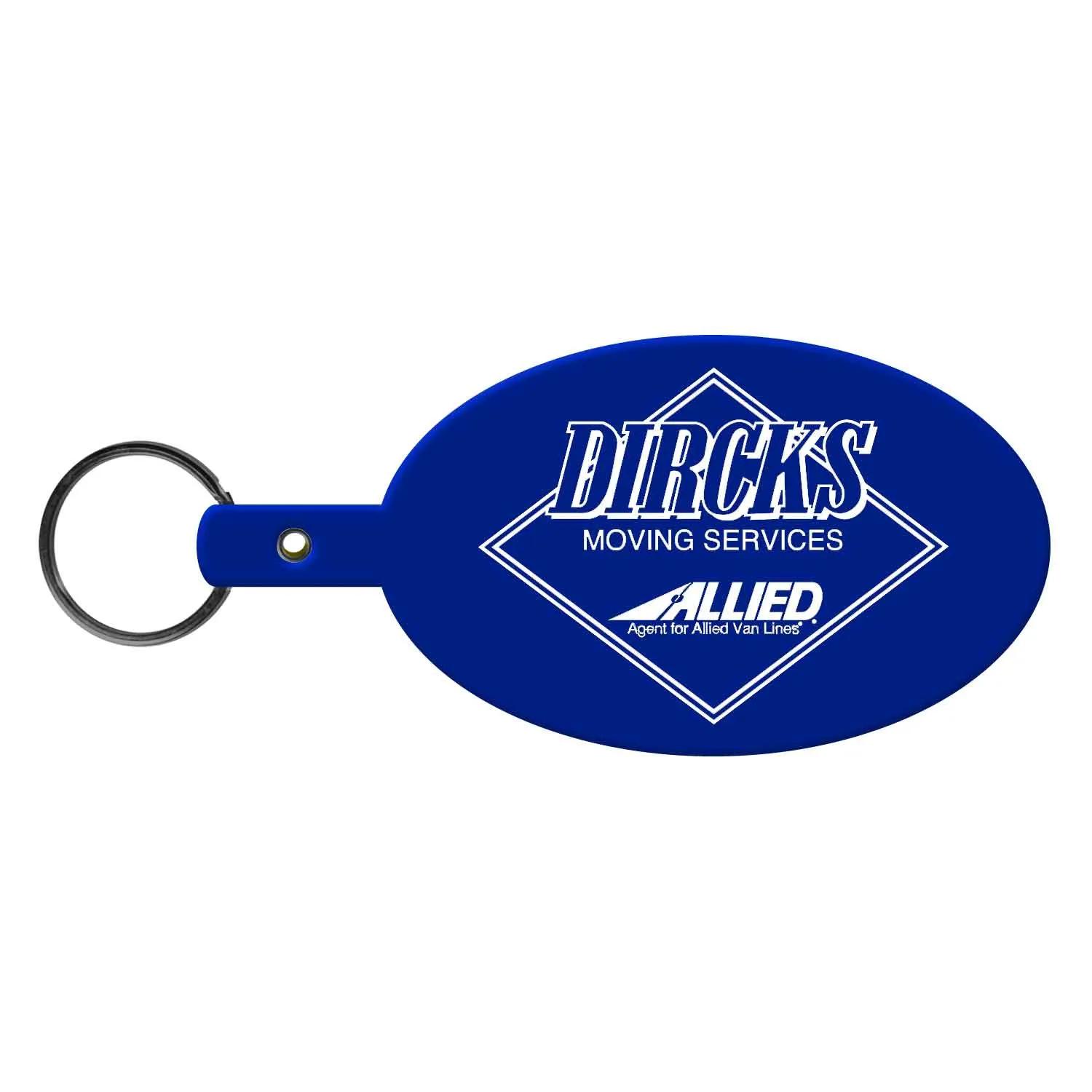 Custom Keychains Large Oval Flexible PVC - 3 7/8 in - product view 12