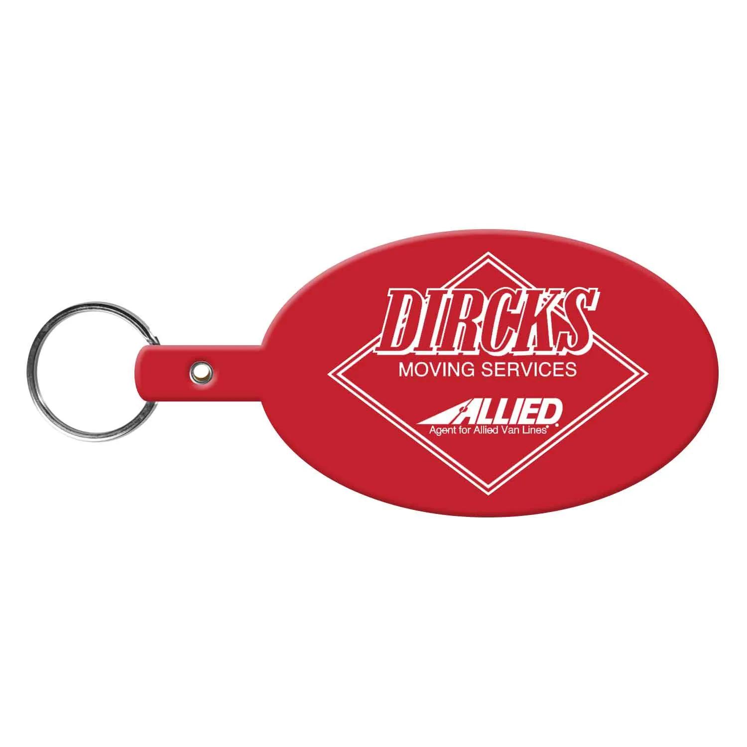 Custom Keychains Large Oval Flexible PVC - 3 7/8 in - product view 14