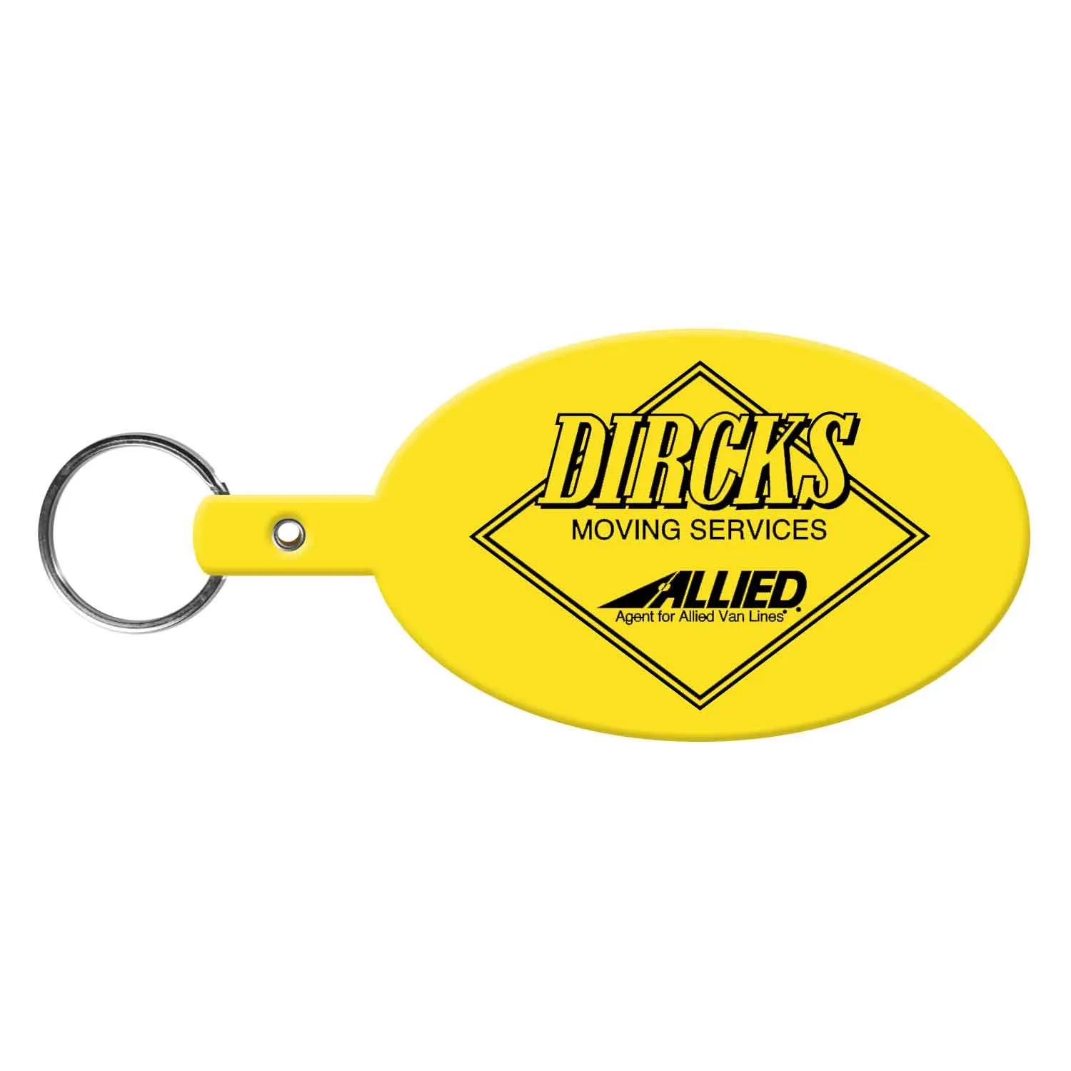 Custom Keychains Large Oval Flexible PVC - 3 7/8 in - product view 17