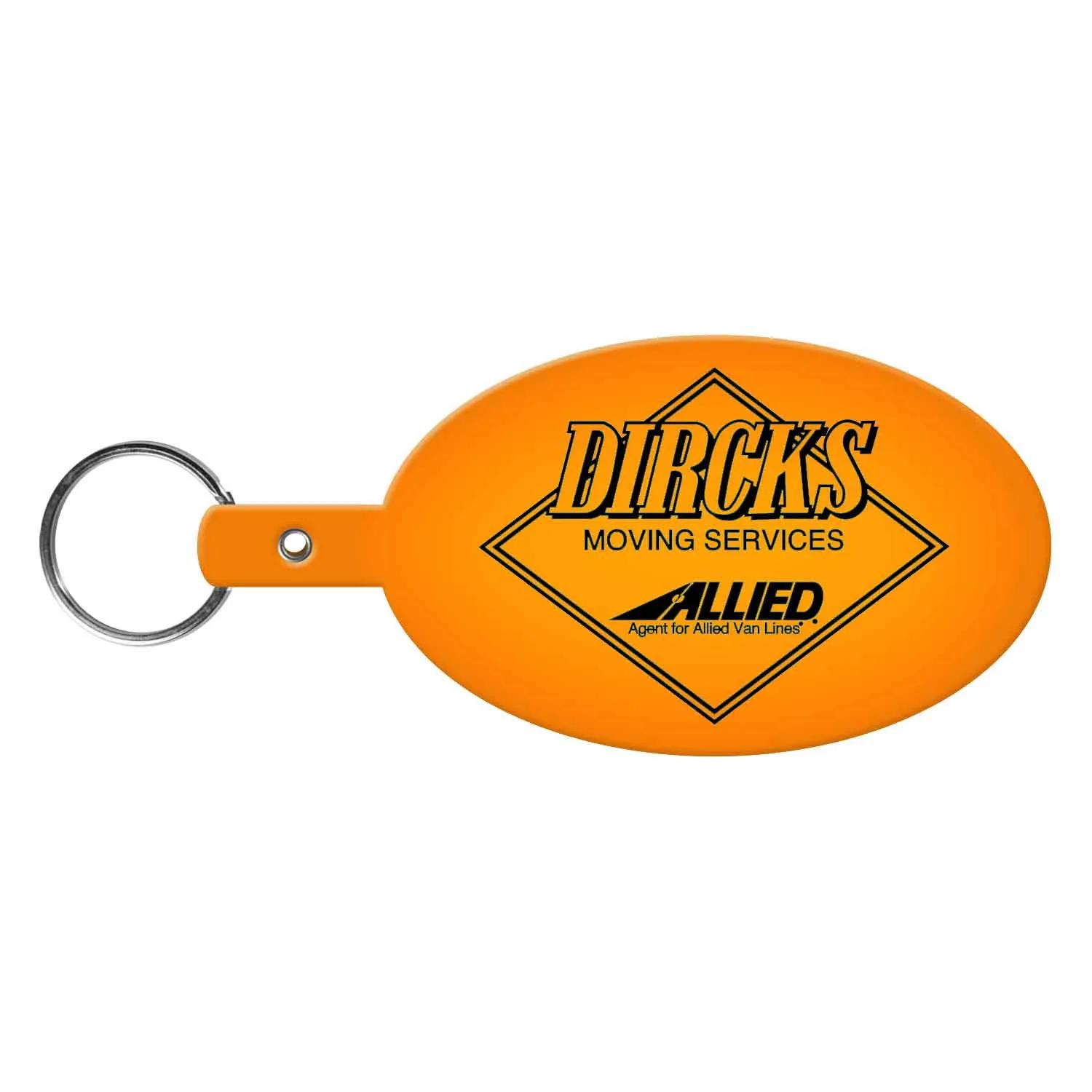 Custom Keychains Large Oval Flexible PVC - 3 7/8 in - product view 21