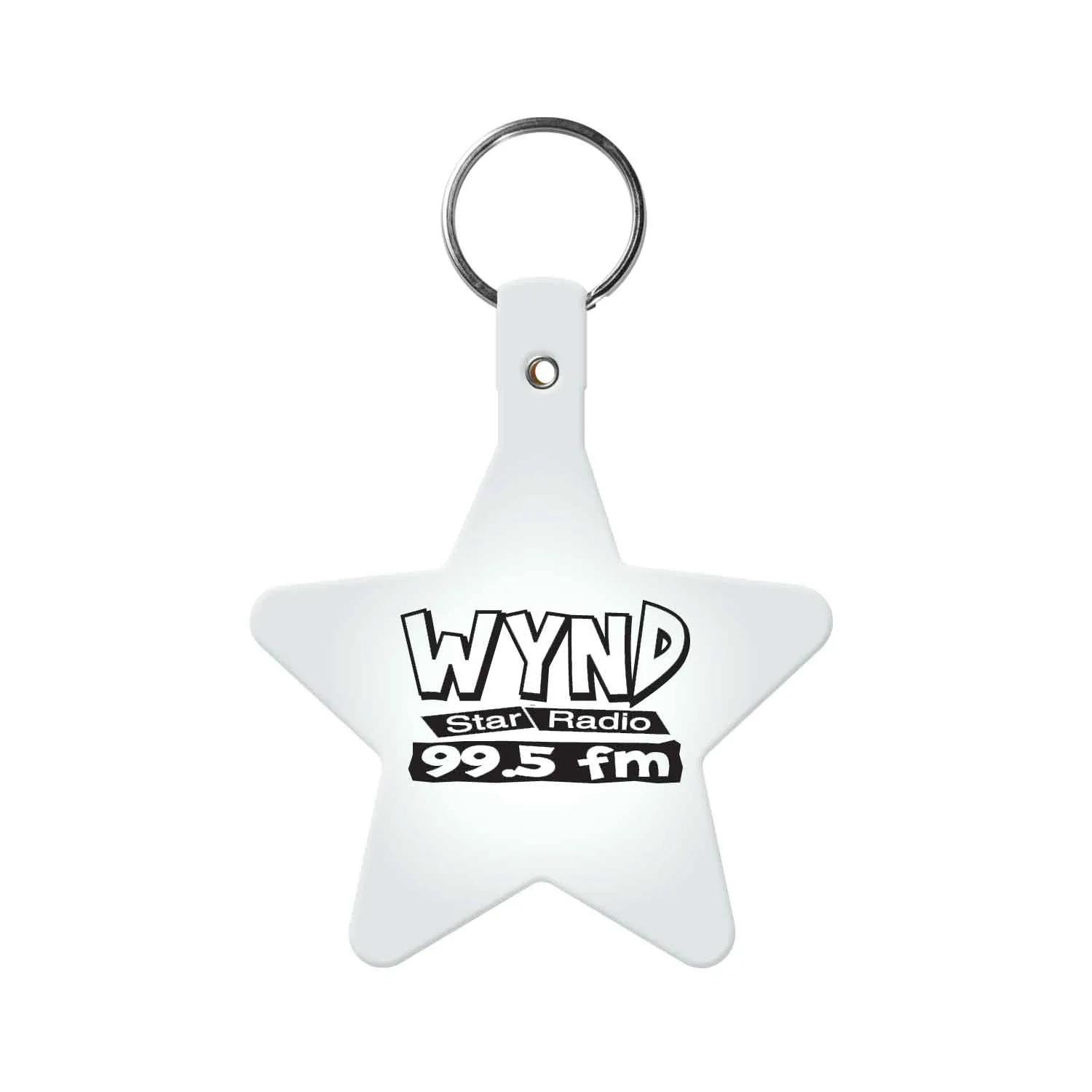 Custom Keychains Star Flexible PVC with Split Ring - 2.6 x 3.1 in - product view 6