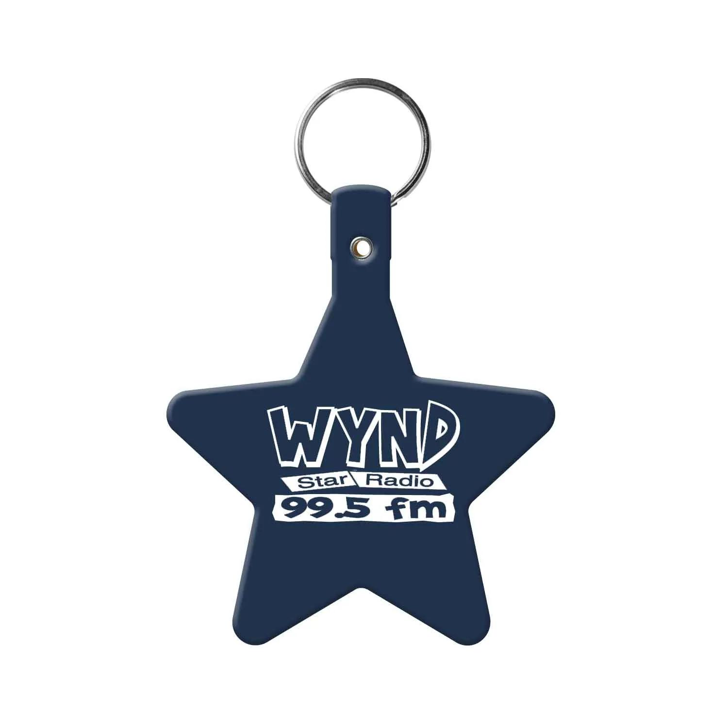 Custom Keychains Star Flexible PVC with Split Ring - 2.6 x 3.1 in - product view 13