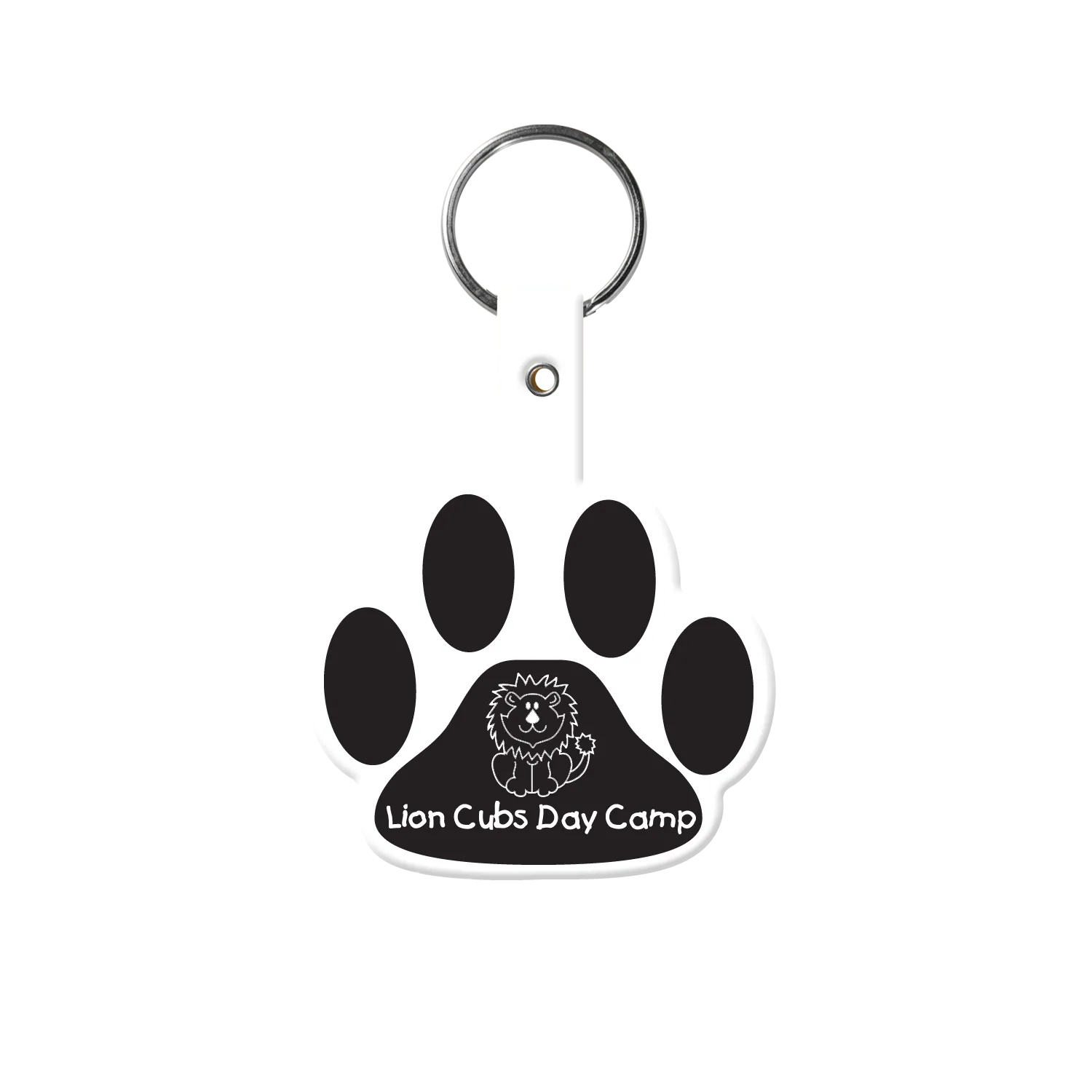 Custom Keychains Paw Print Flexible PVC - 2.6 x 1.9 in - product view 3