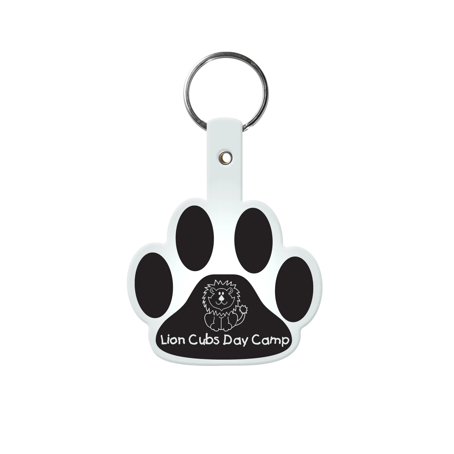 Custom Keychains Paw Print Flexible PVC - 2.6 x 1.9 in - product view 8