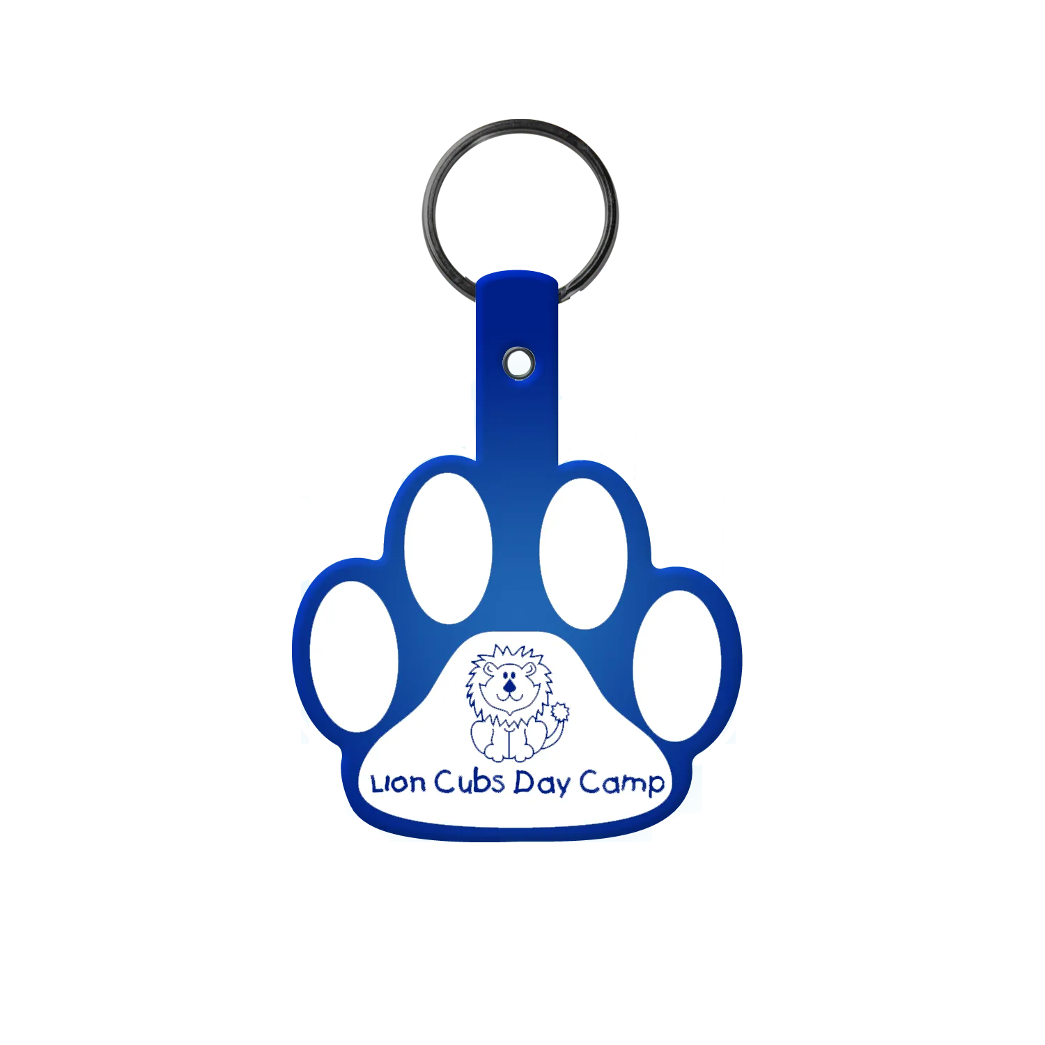 Custom Keychains Paw Print Flexible PVC - 2.6 x 1.9 in - product view 9