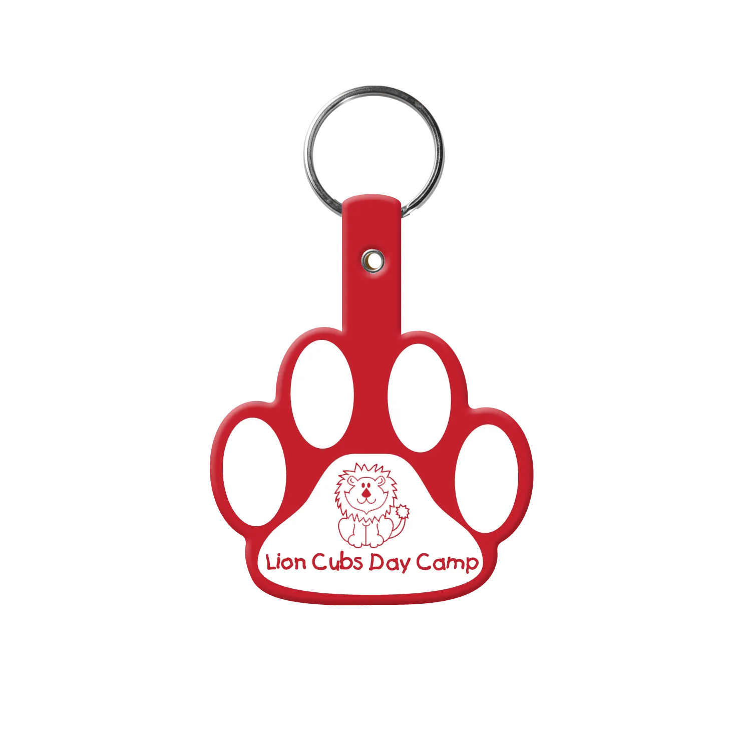 Custom Keychains Paw Print Flexible PVC - 2.6 x 1.9 in - product view 11