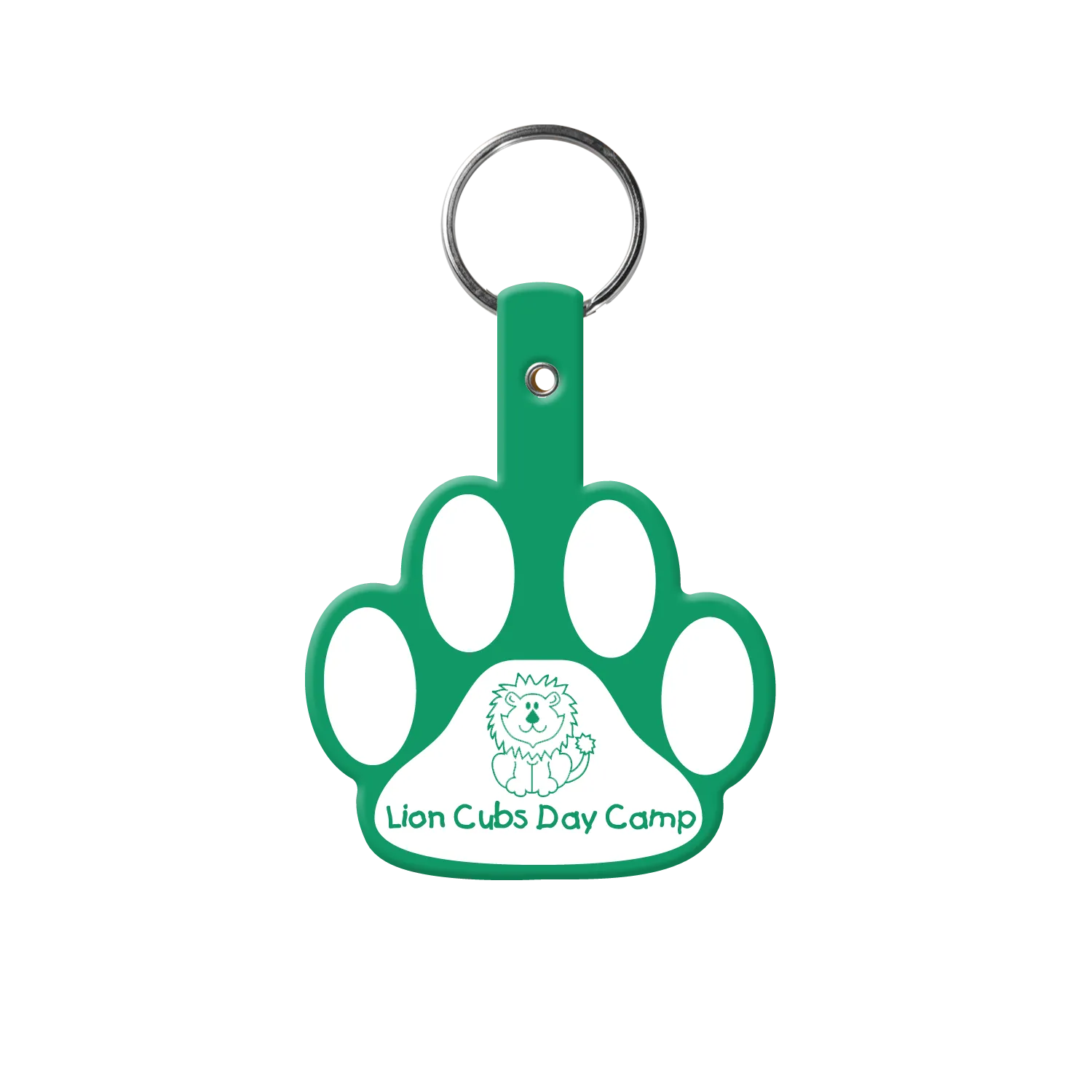 Custom Keychains Paw Print Flexible PVC - 2.6 x 1.9 in - product view 12