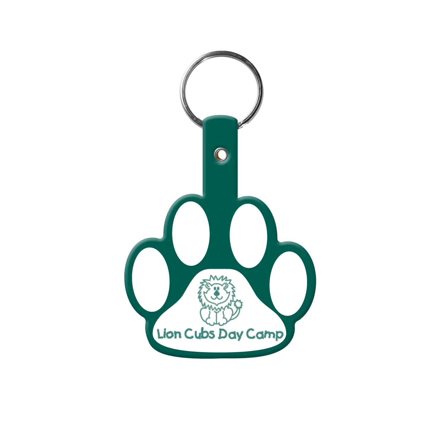 Custom Keychains Paw Print Flexible PVC - 2.6 x 1.9 in - product view 13
