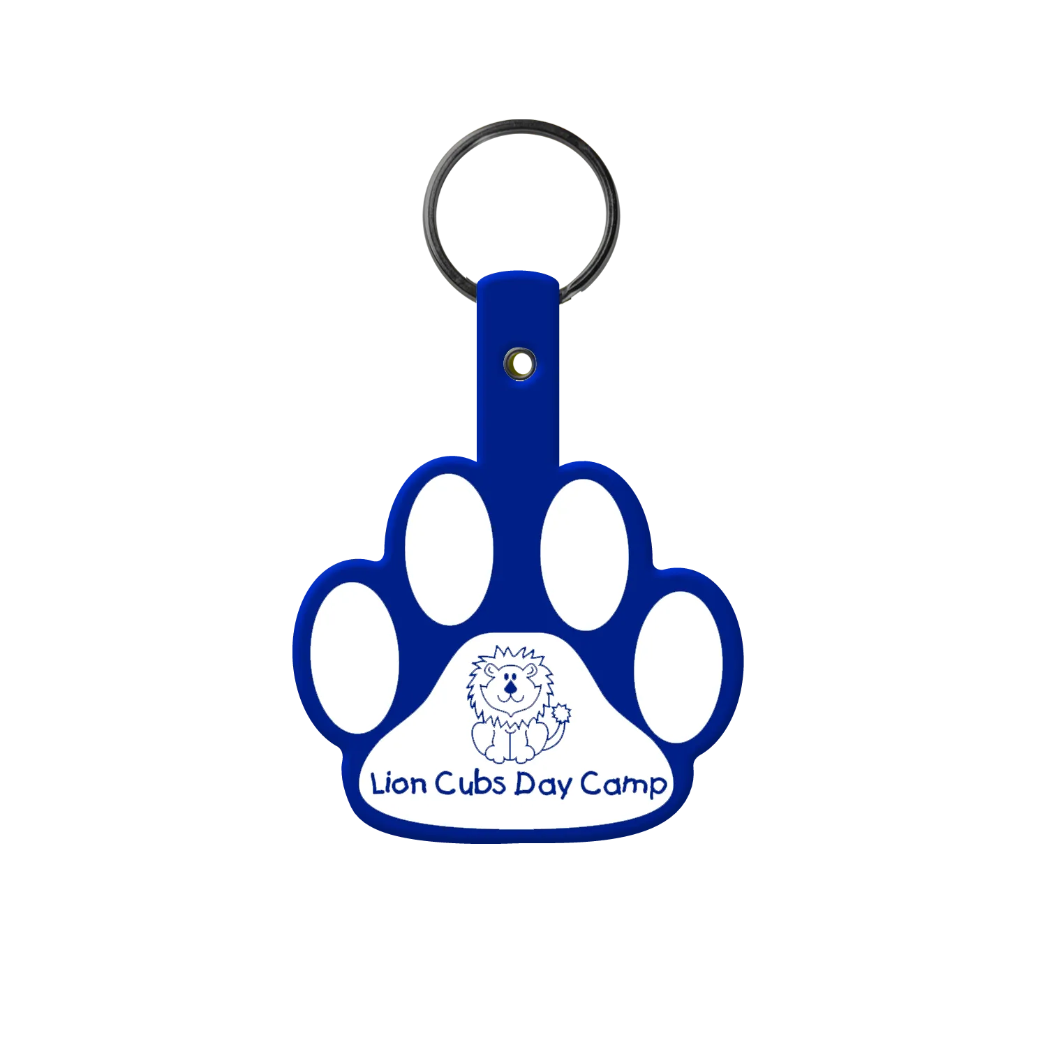 Custom Keychains Paw Print Flexible PVC - 2.6 x 1.9 in - product view 15