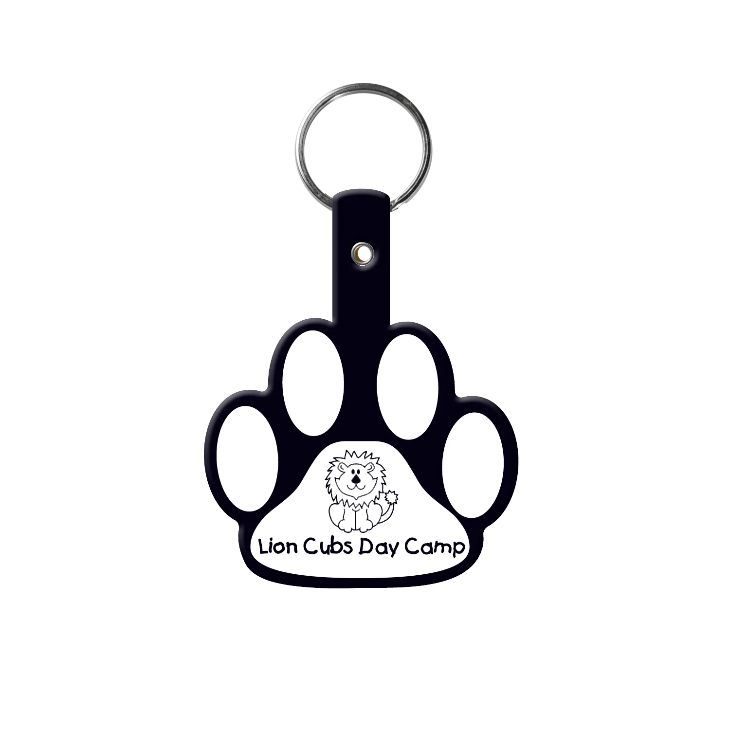 Custom Keychains Paw Print Flexible PVC - 2.6 x 1.9 in - product view 16