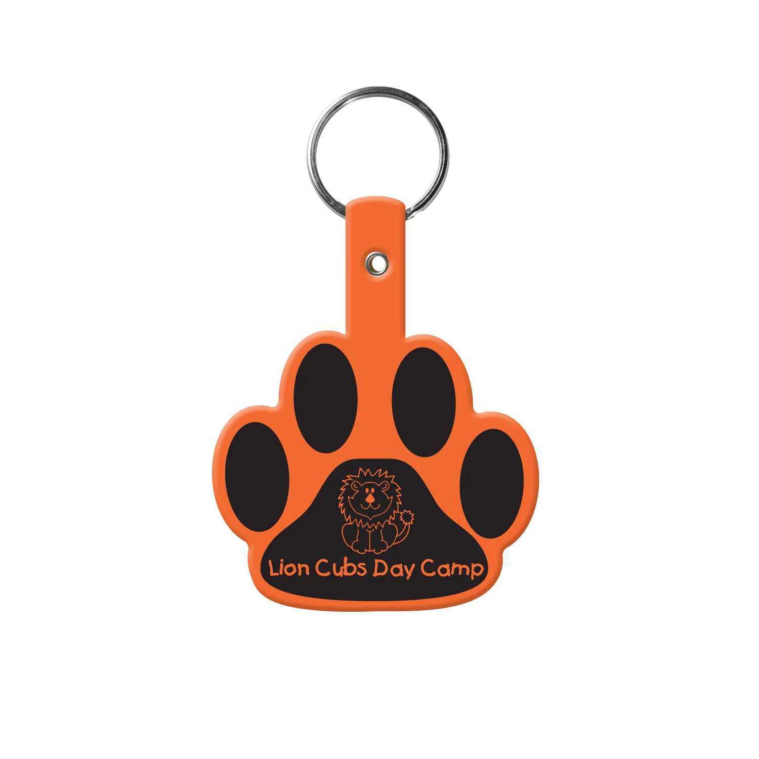 Custom Keychains Paw Print Flexible PVC - 2.6 x 1.9 in - product view 17