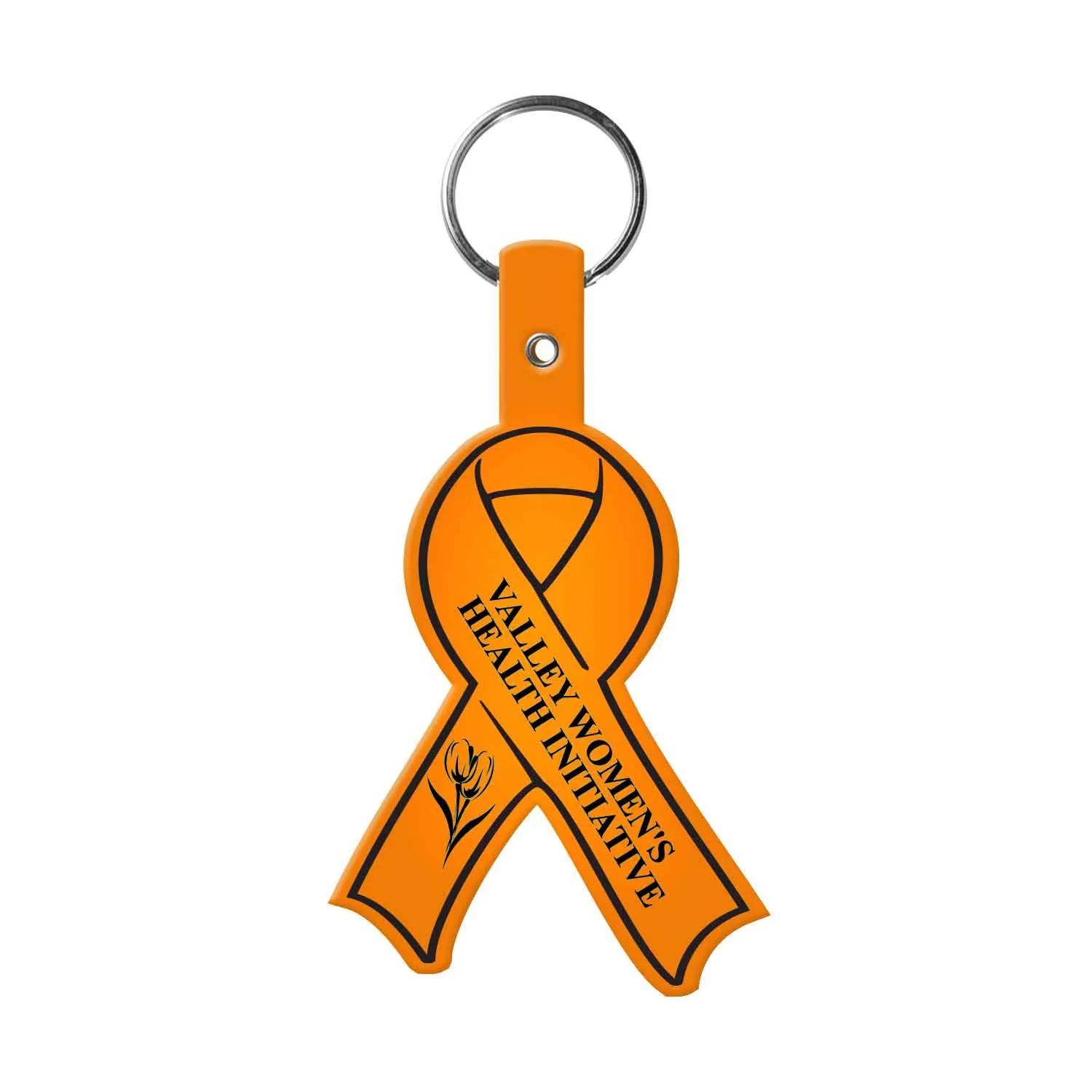 Custom Keychains Awareness Ribbon Flexible PVC - 2 x 3.5 in - product view 2