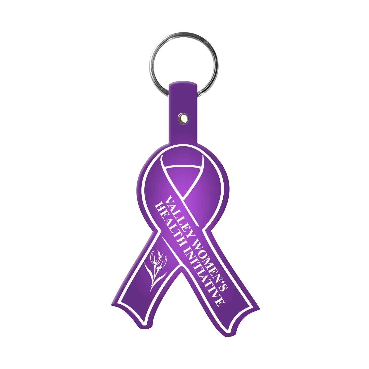 Custom Keychains Awareness Ribbon Flexible PVC - 2 x 3.5 in - product view 4