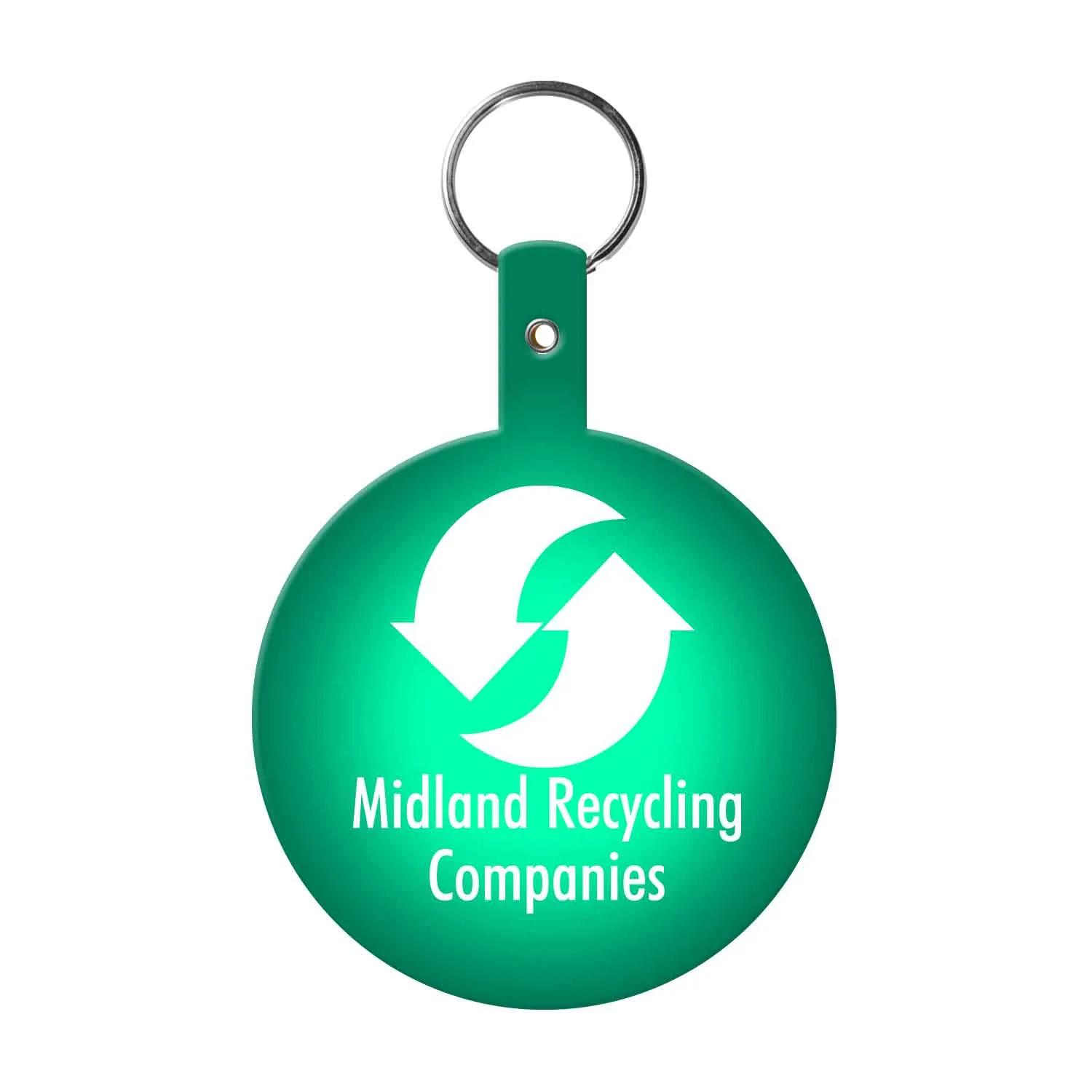 Custom Keychains Large Circle Flexible PVC - 2.7 x 3.3 in - product view 7