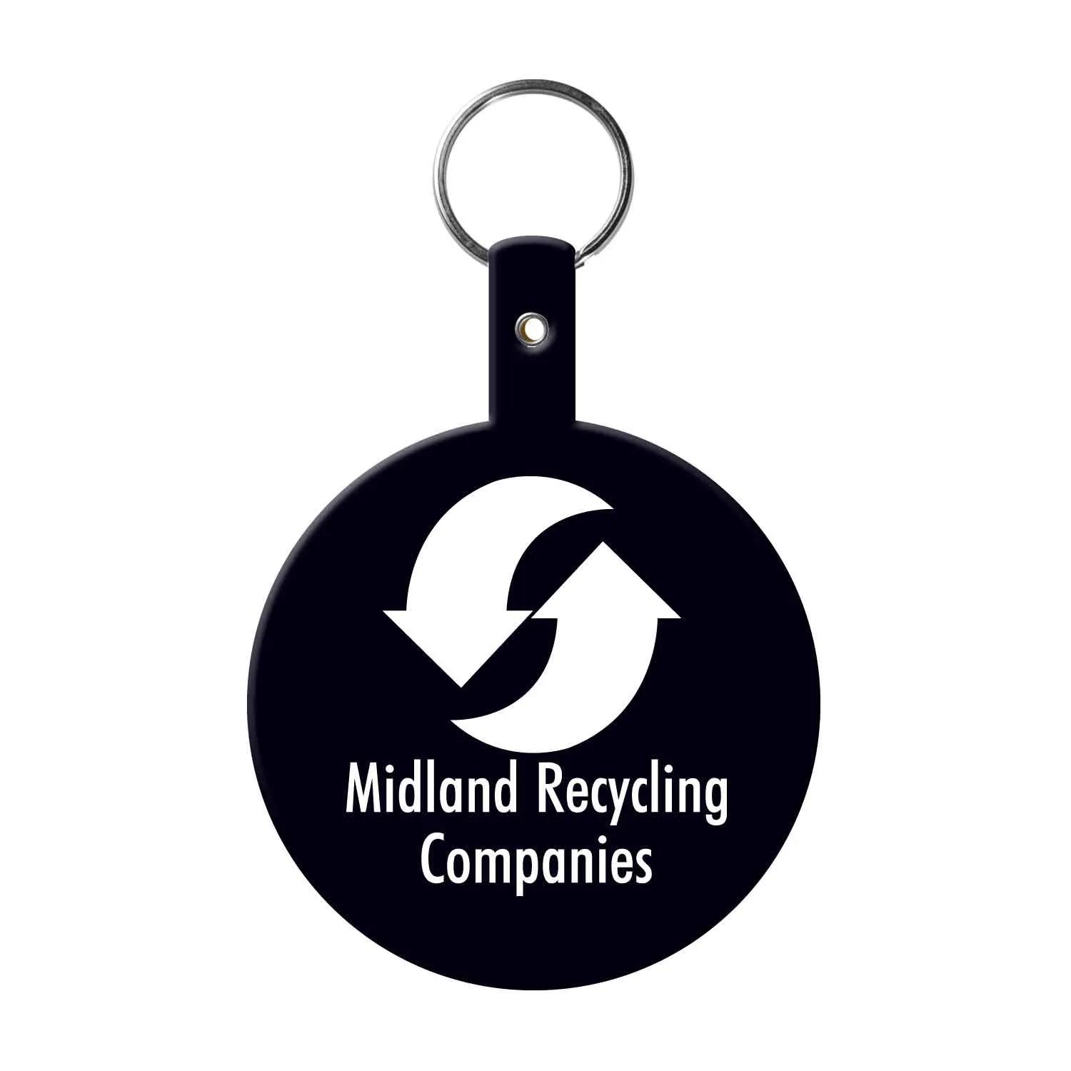 Custom Keychains Large Circle Flexible PVC - 2.7 x 3.3 in - product view 9